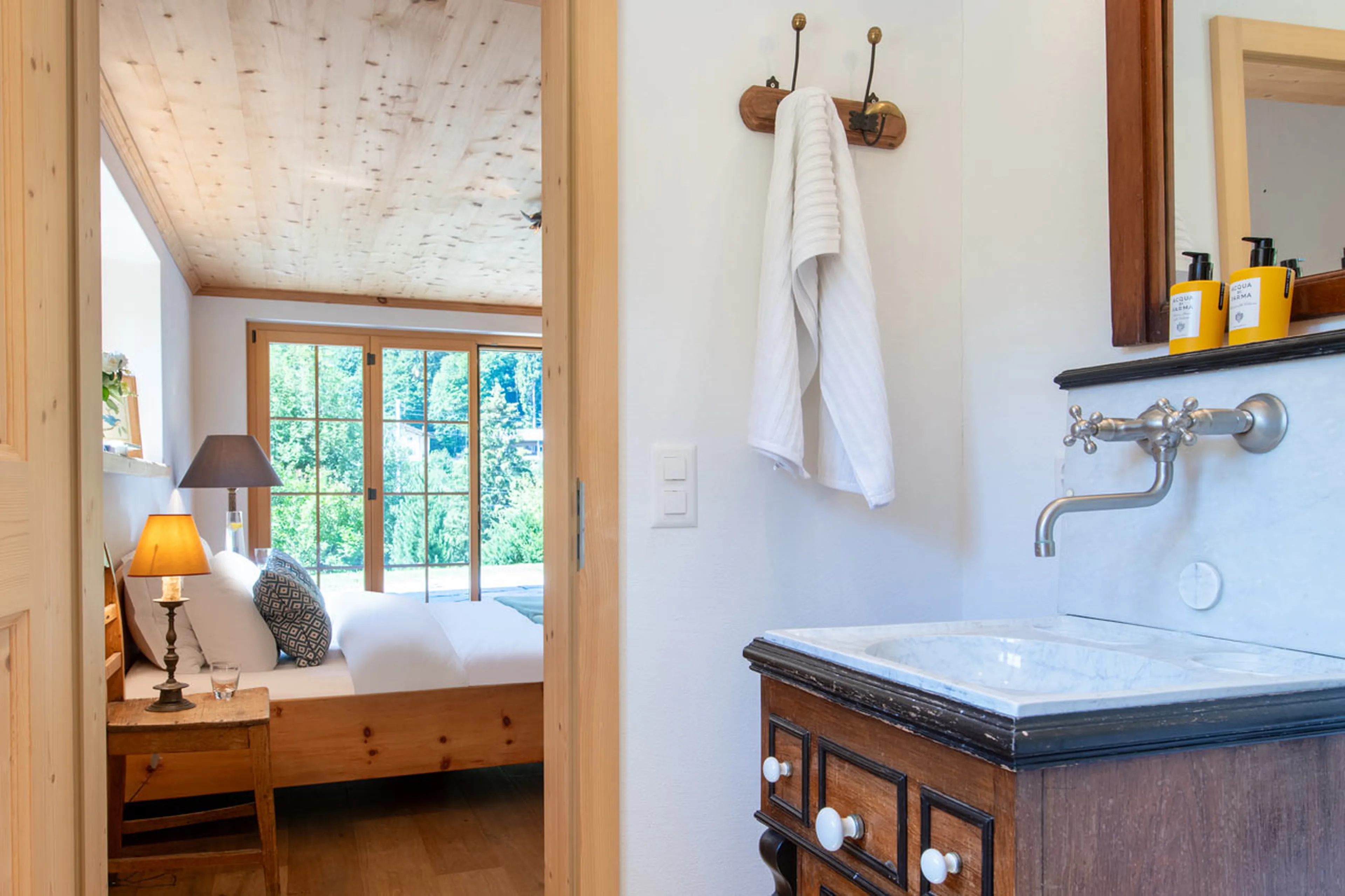 Bathroom detail at Chalet Verbena in Klosters