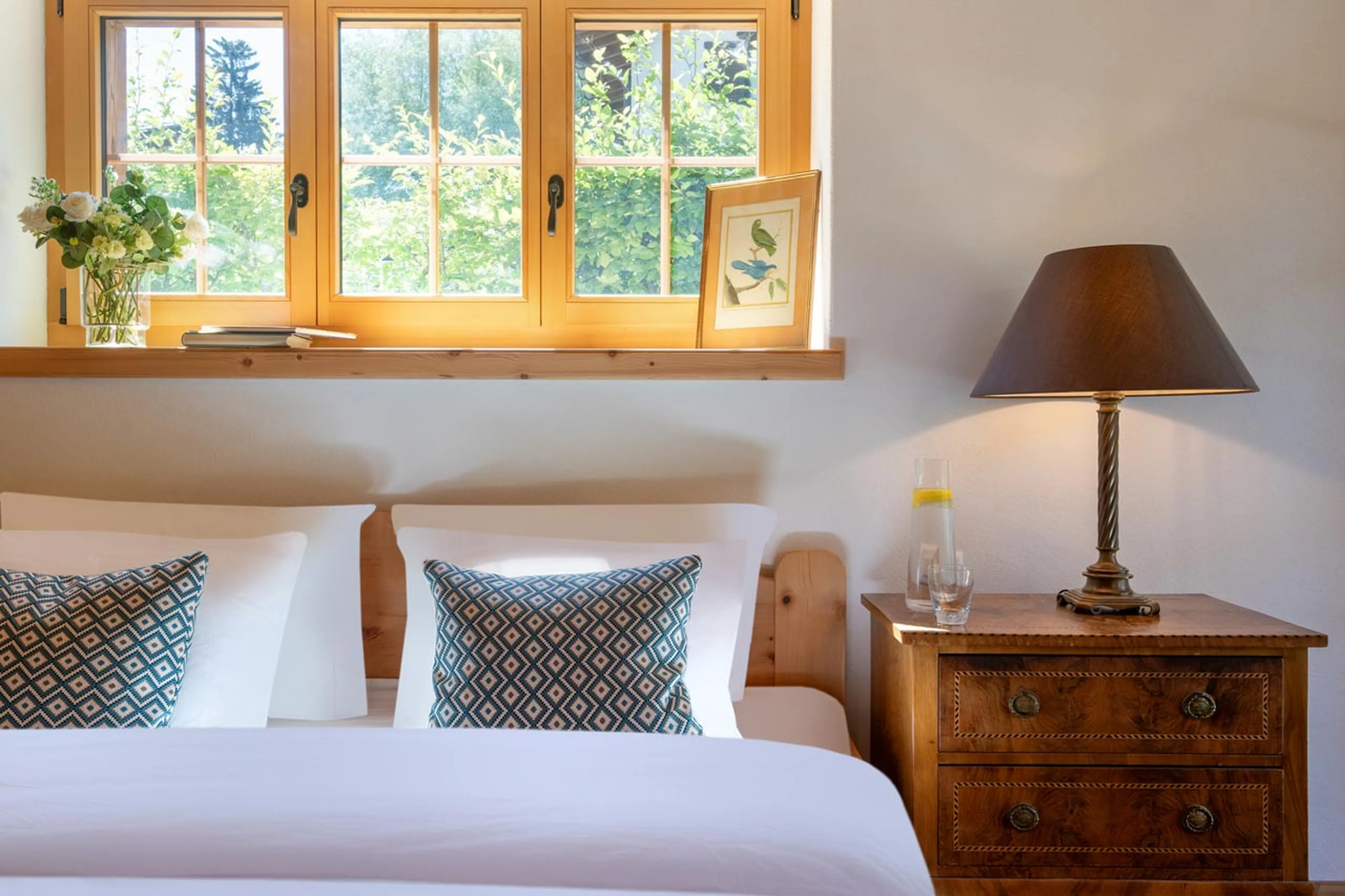 Bed detail at Chalet Verbena in Klosters