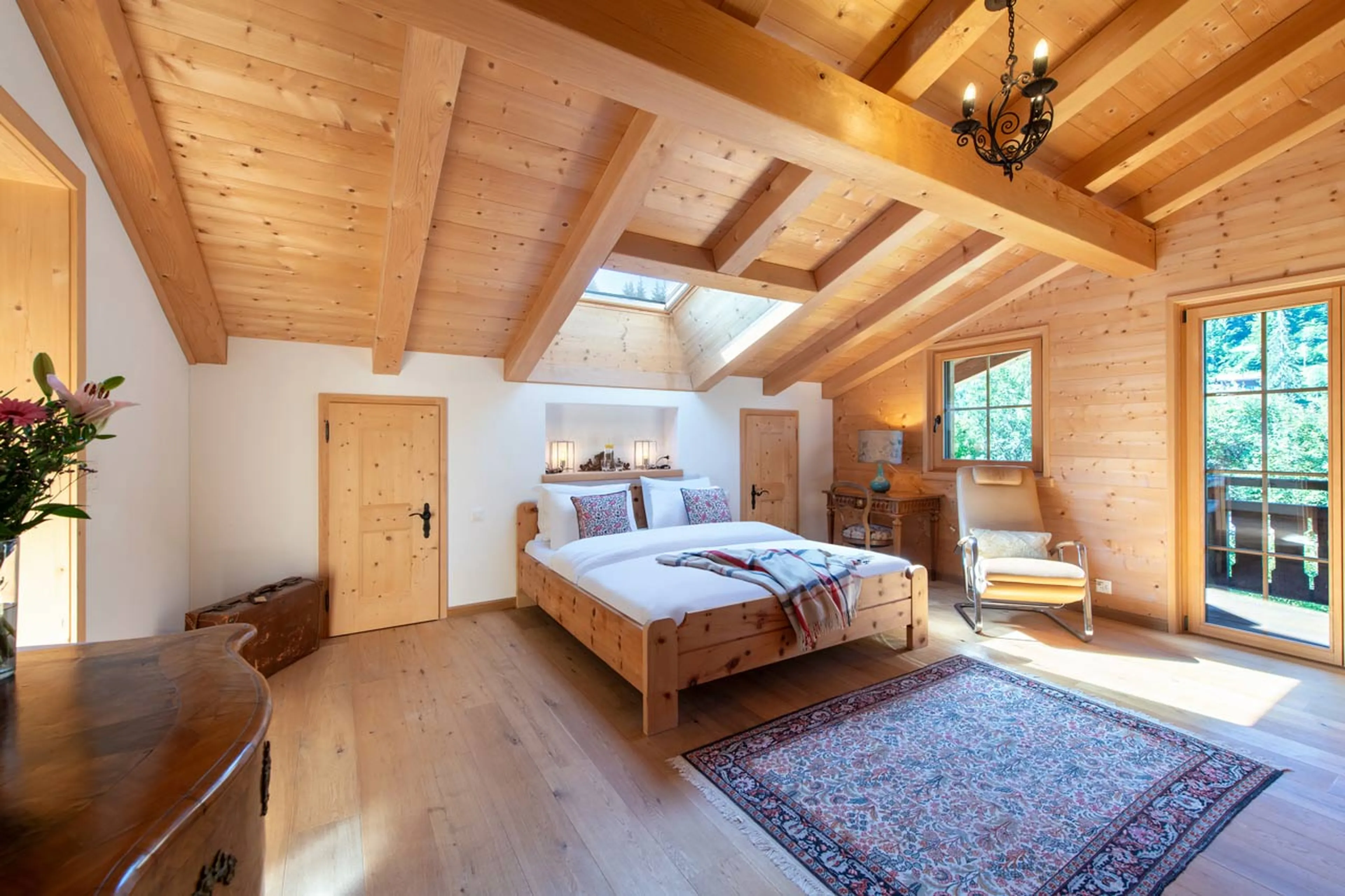 Bedroom two at Chalet Verbena in Klosters