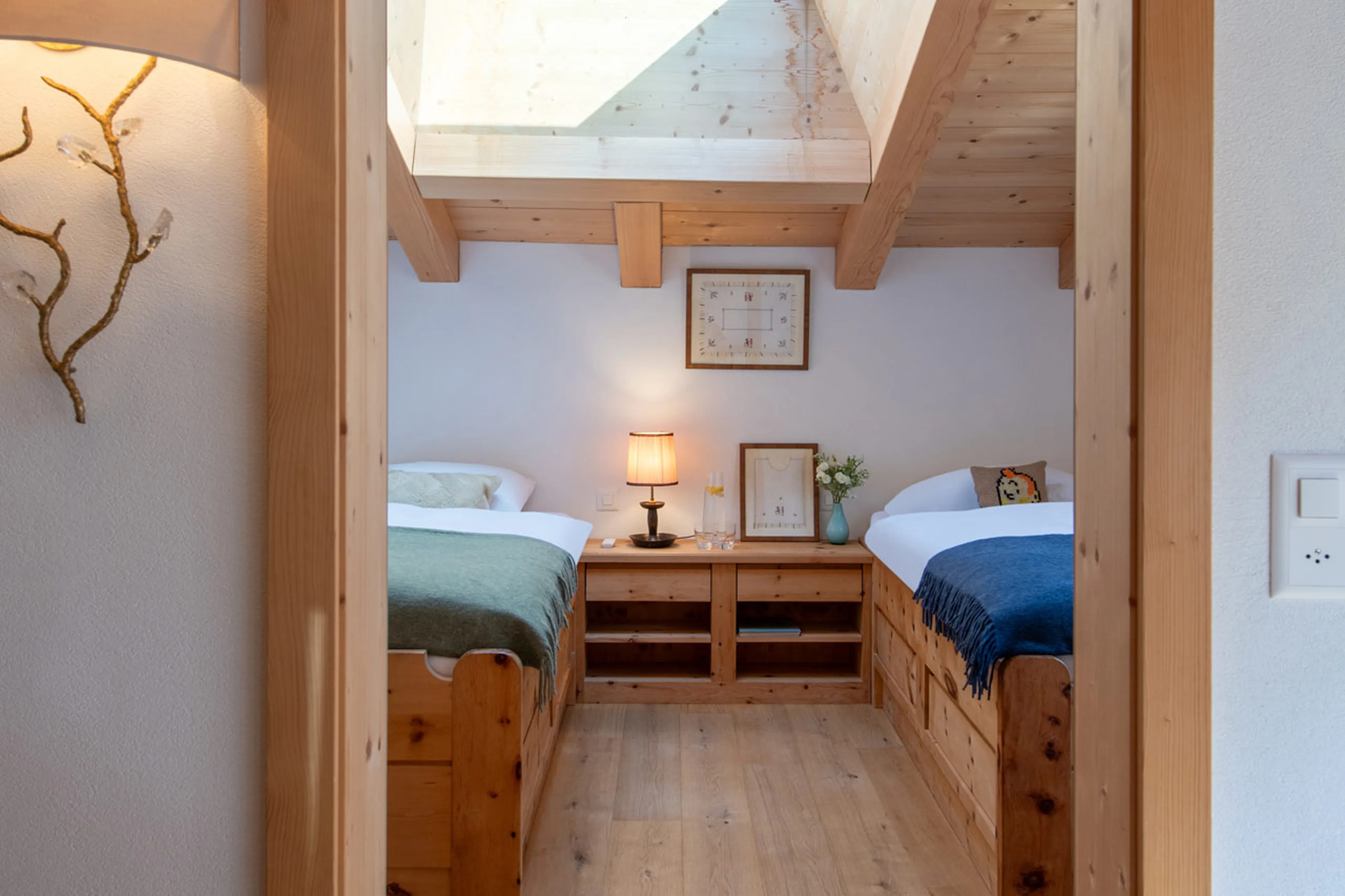 Bedroom four entrance at Chalet Verbena in Klosters