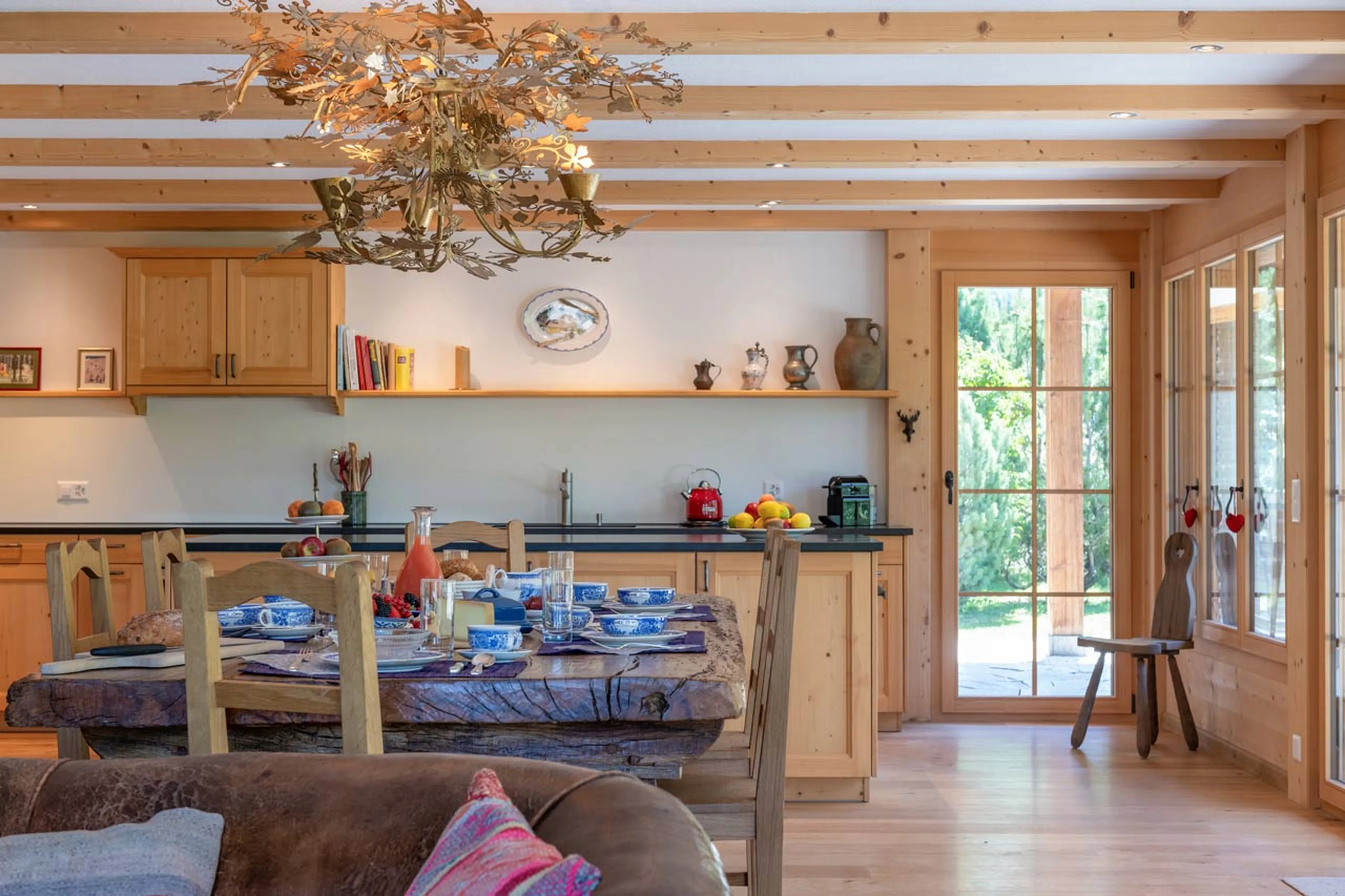 Kitchen detail at Chalet Verbena in Klosters
