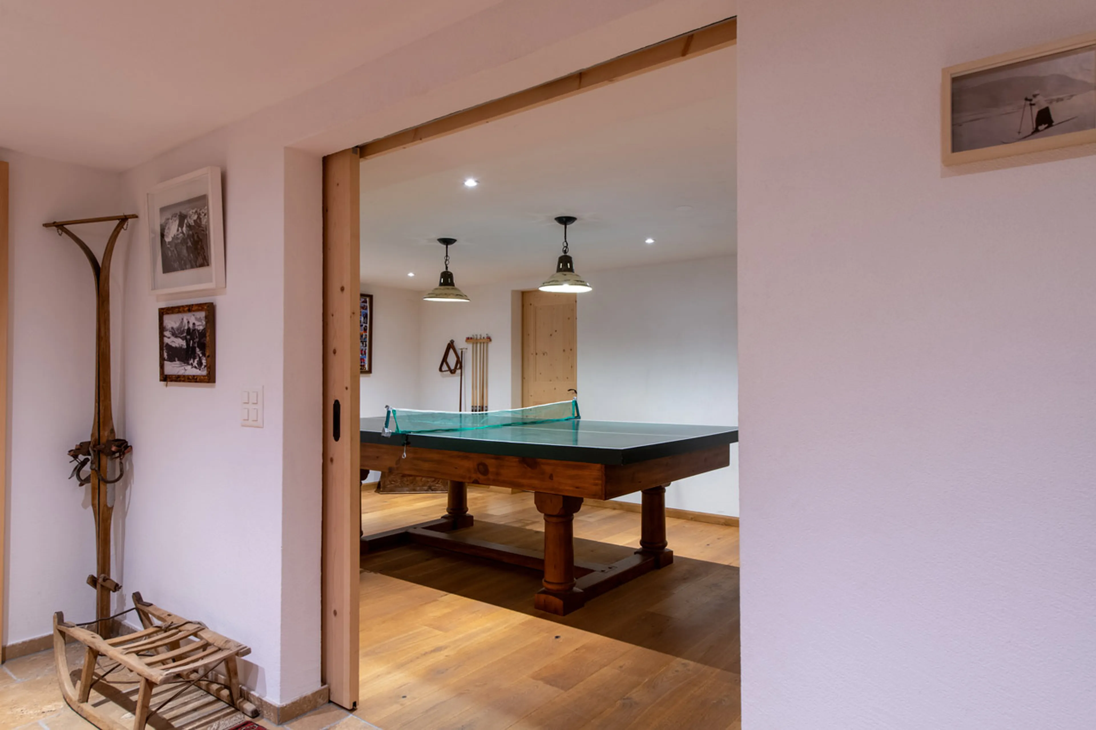 Can turn into table tennis at Chalet Verbena in Klosters