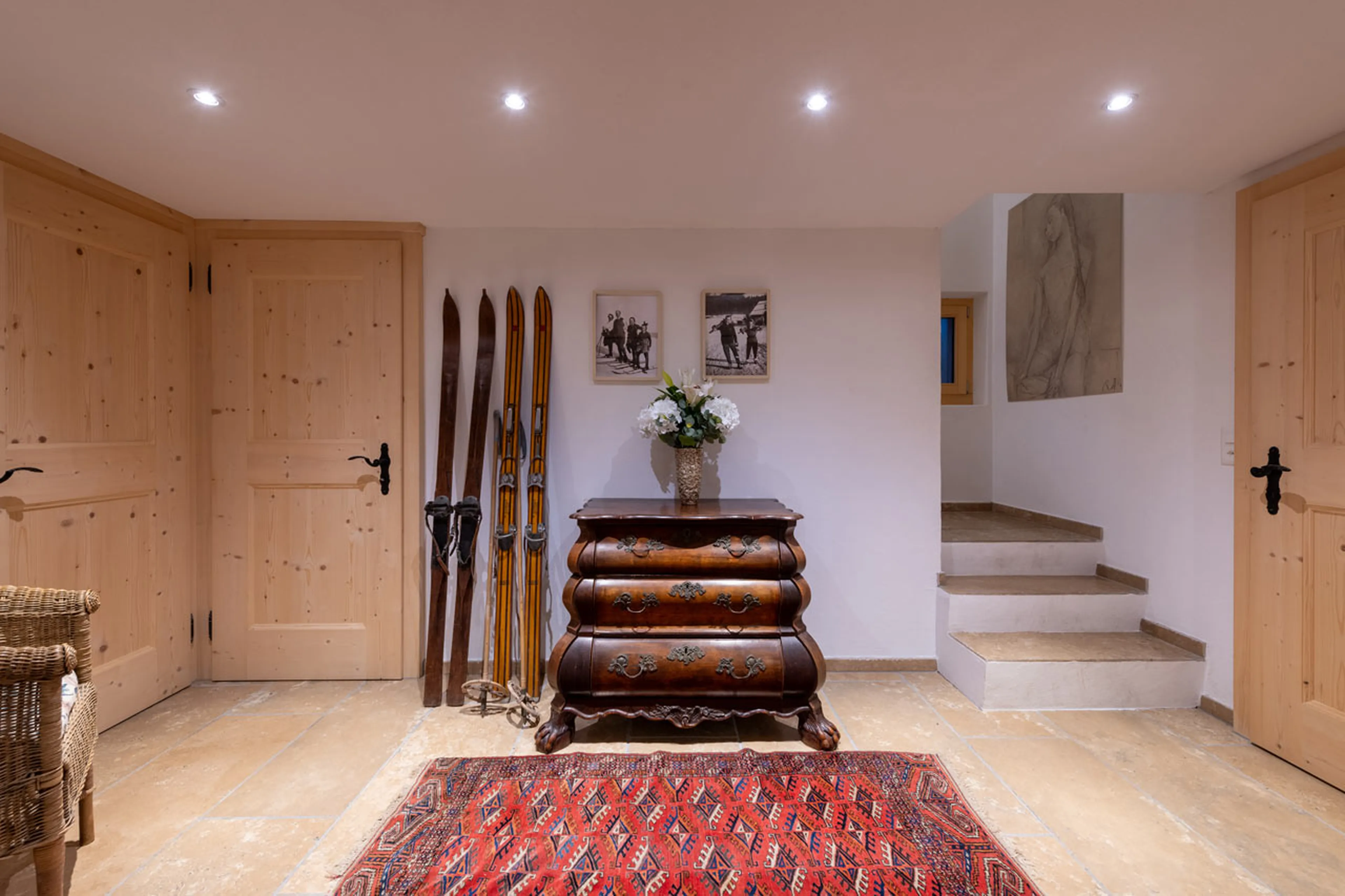 Entrance hall at Chalet Verbena in Klosters