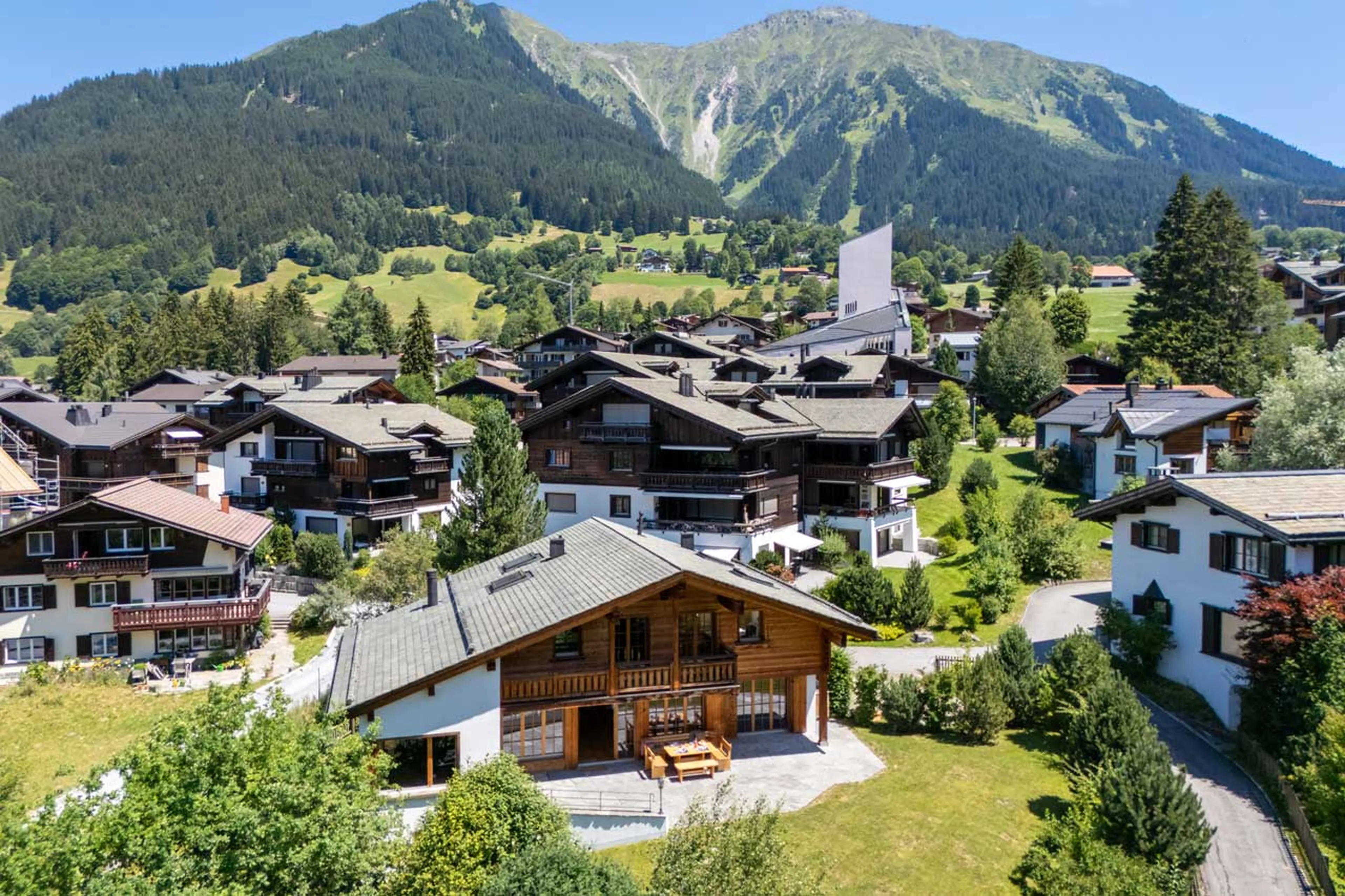 Chalet exterior of Chalet Verbena in Klosters