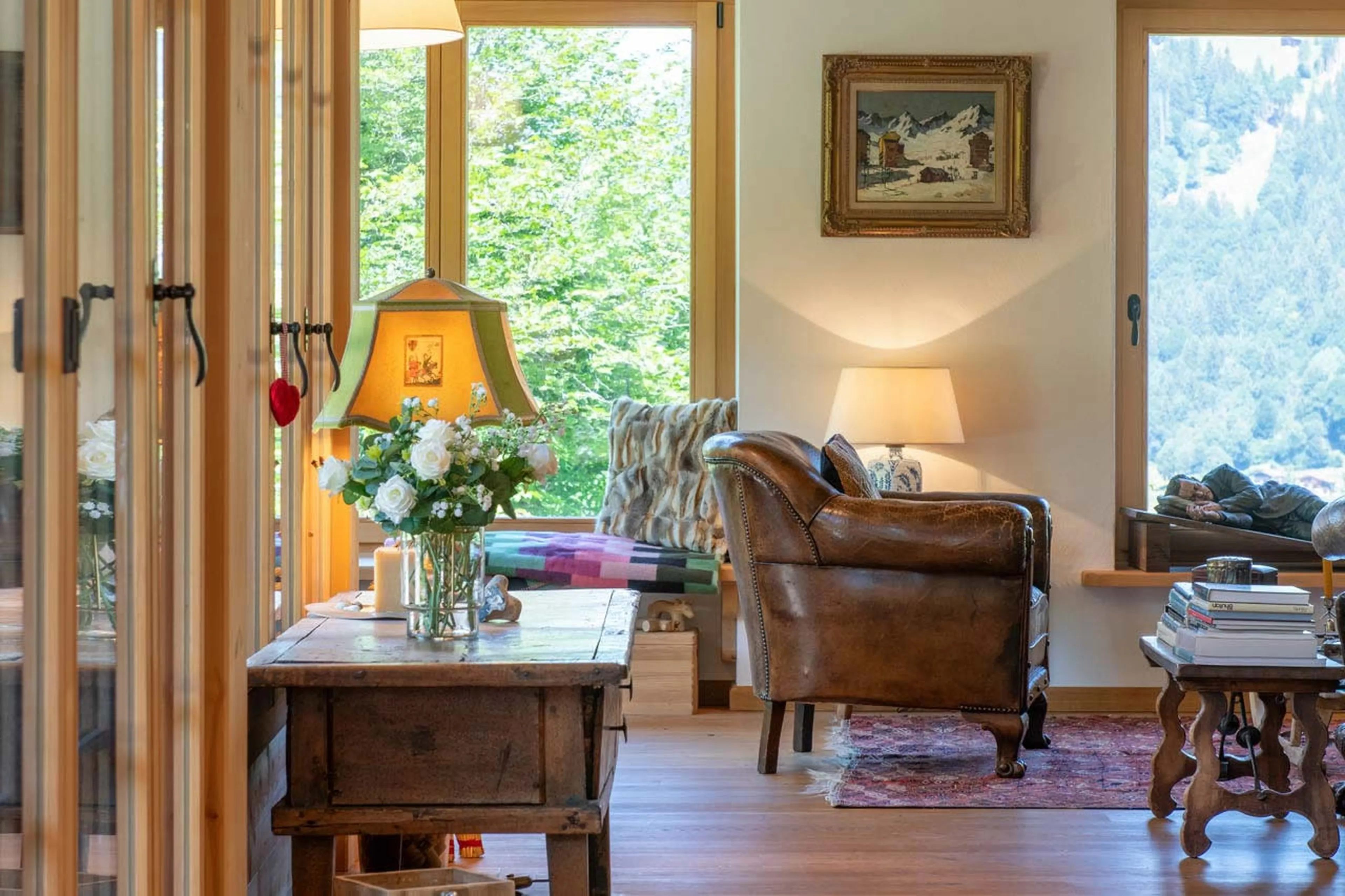 Detail in living area at Chalet Verbena in Klosters