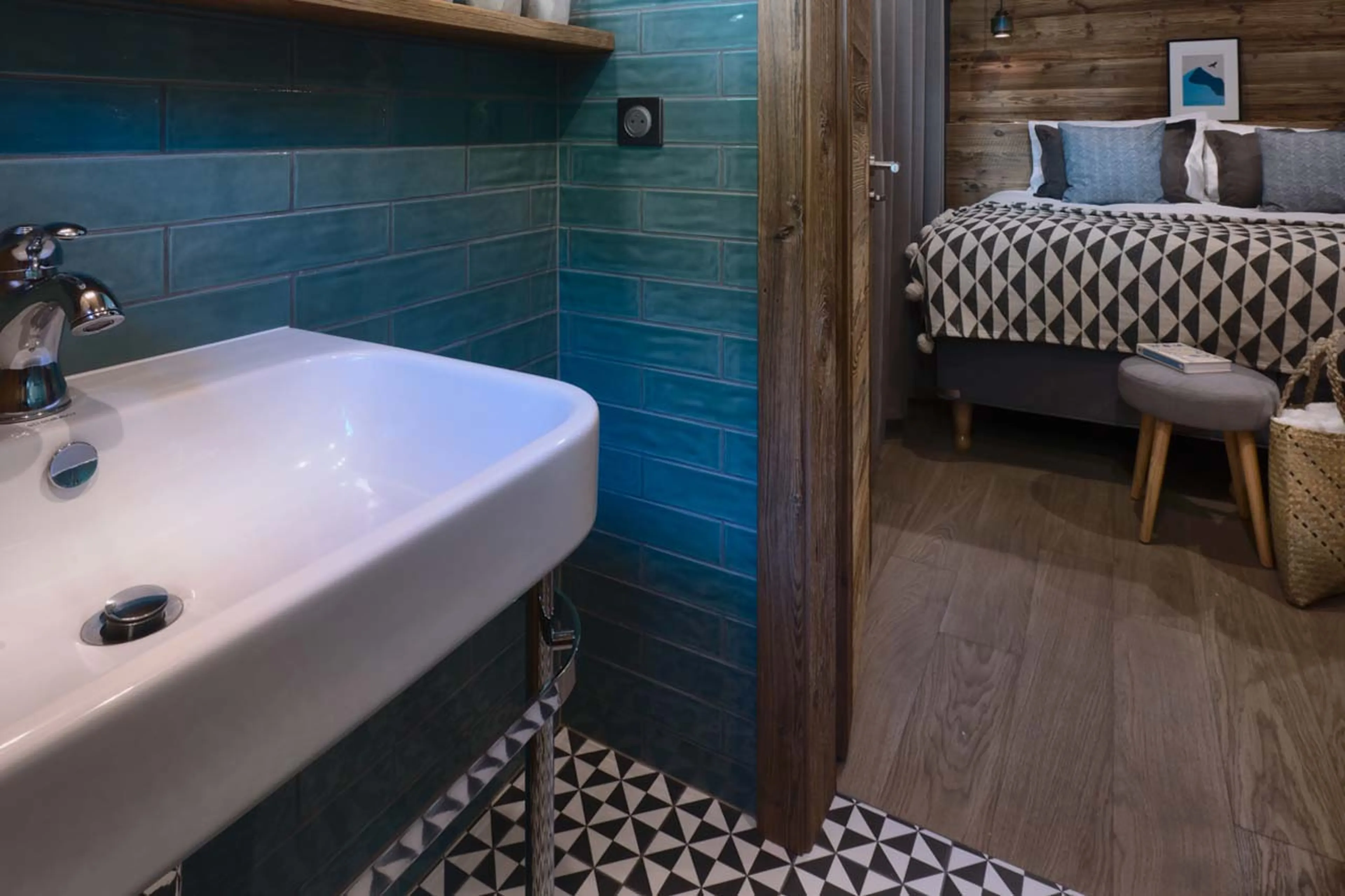 Bathroom one at Chalet Vesper in Morzine