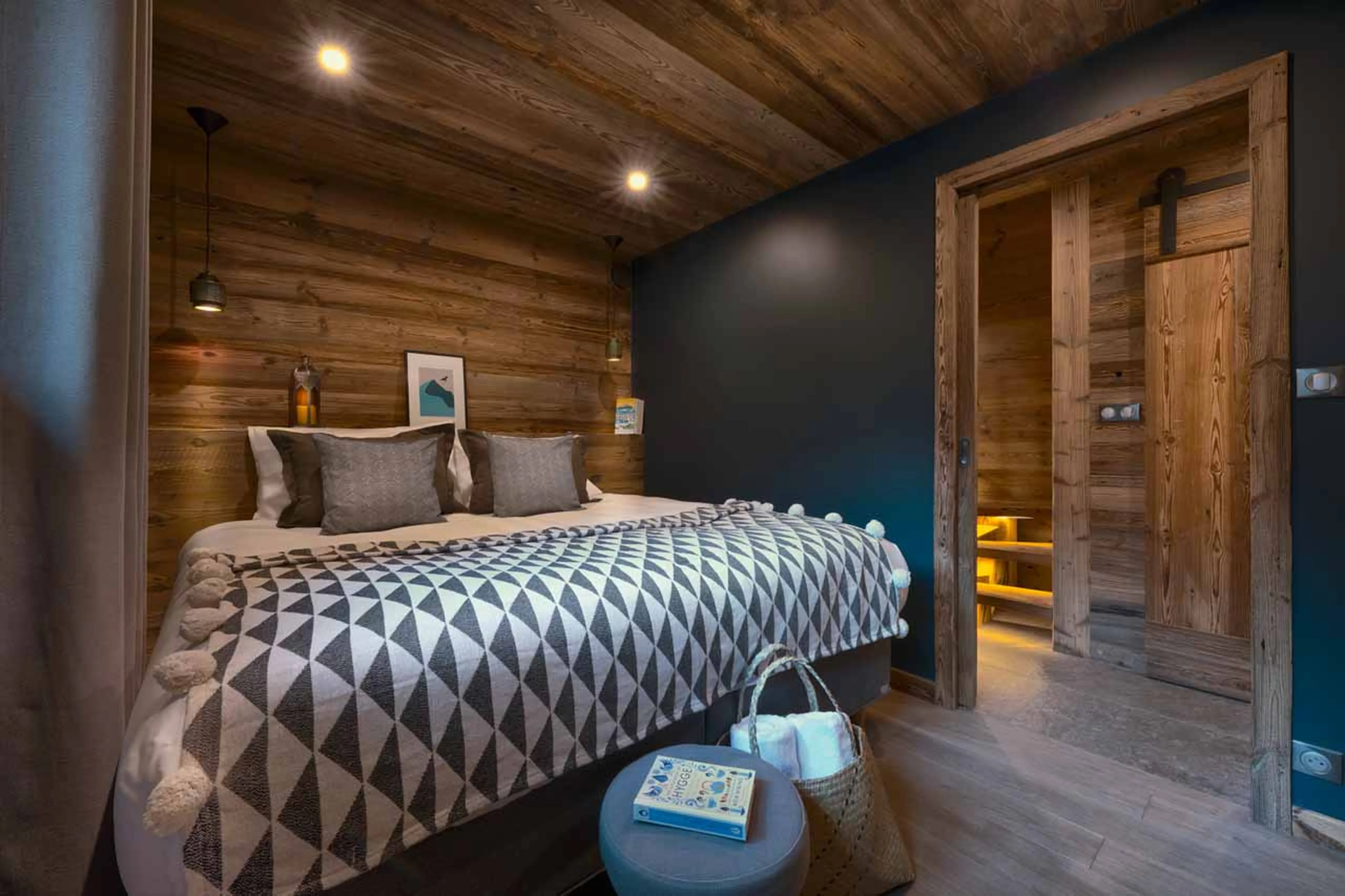 Bedroom one at Chalet Vesper in Morzine