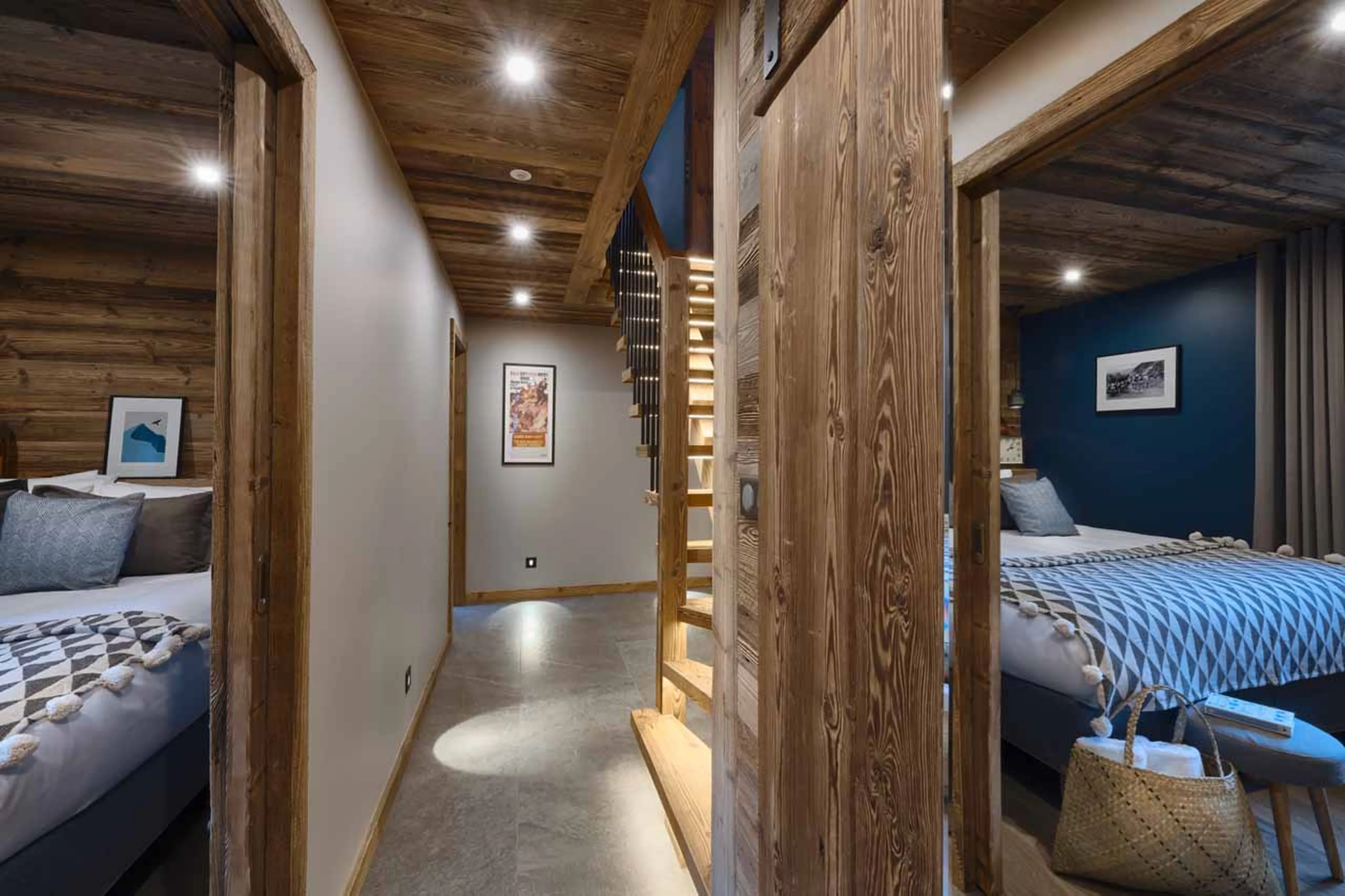 Bedrooms at Chalet Vesper in Morzine