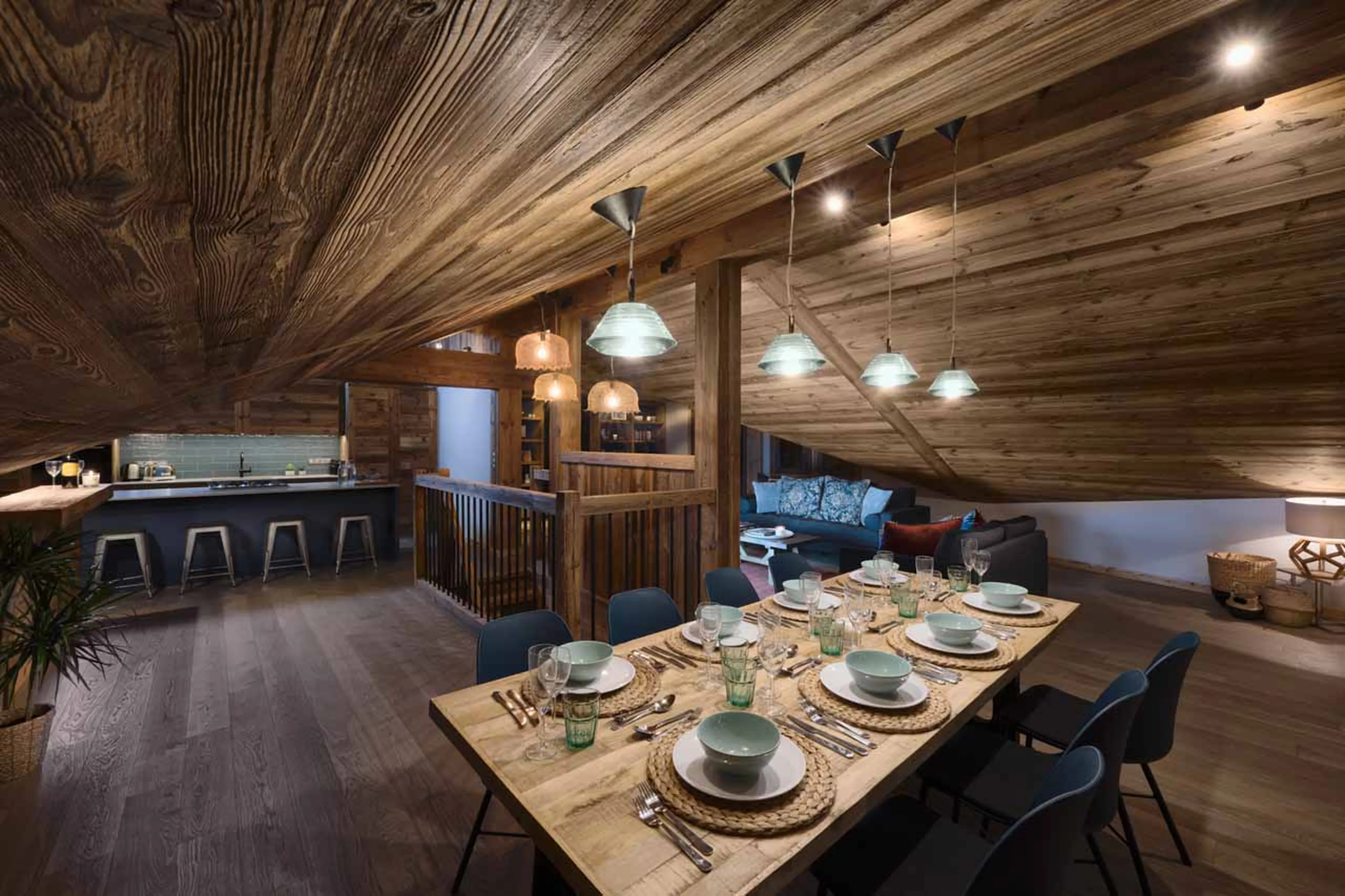 Dining table at Chalet Vesper in Morzine