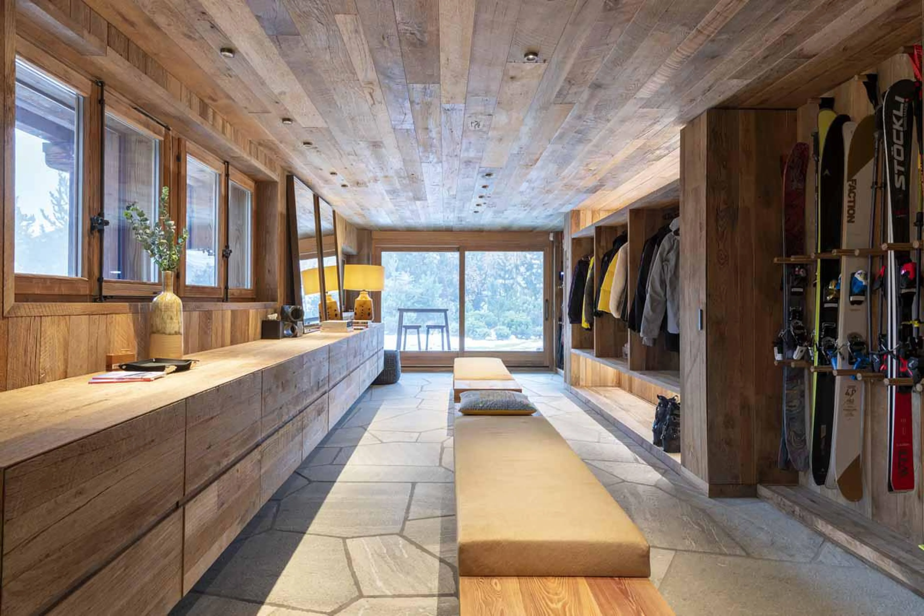Ski room at Chalet Vicuna in Verbier
