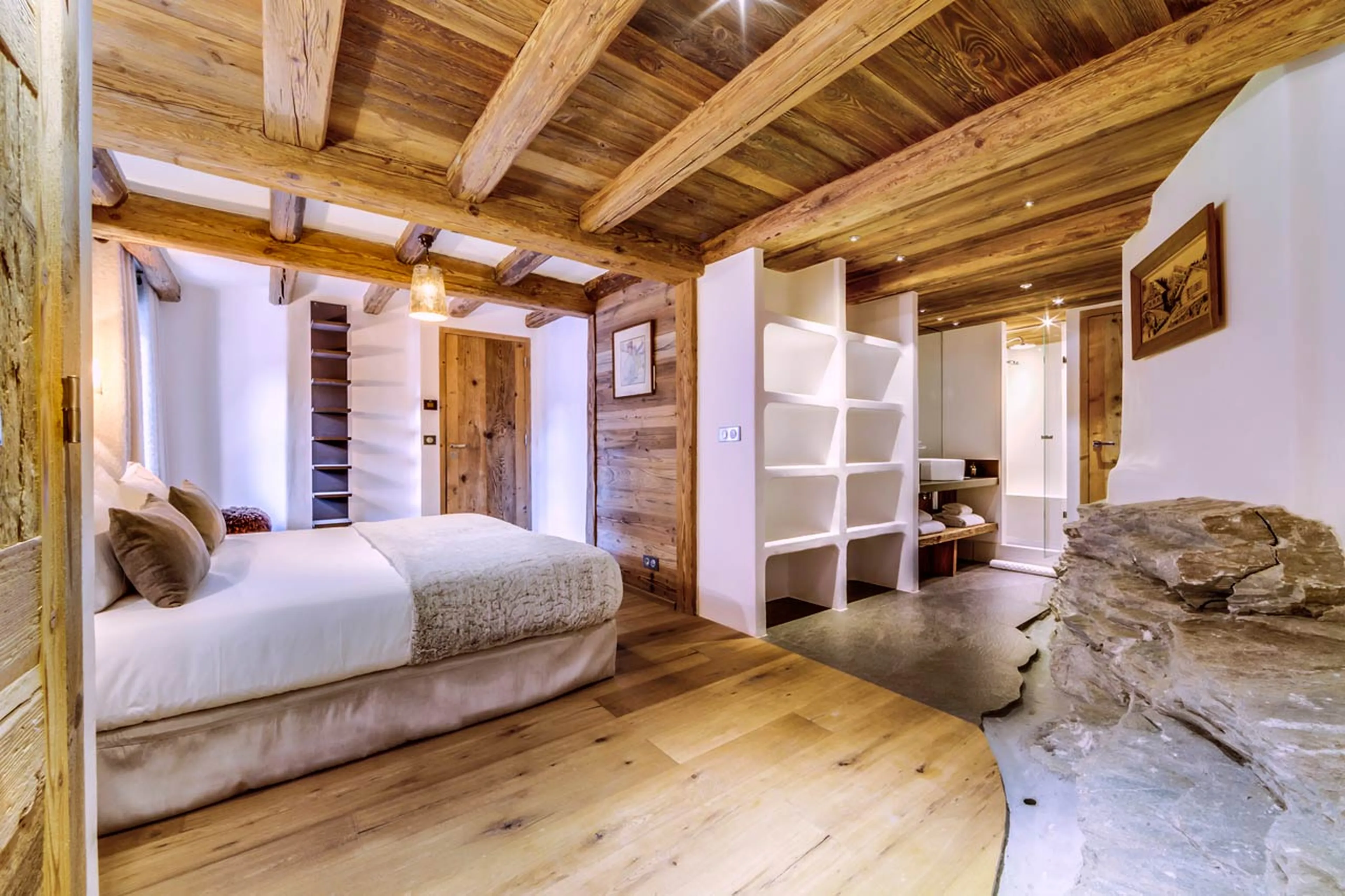 Bedroom two at Chalet Vieux Pont in Val d'Isere