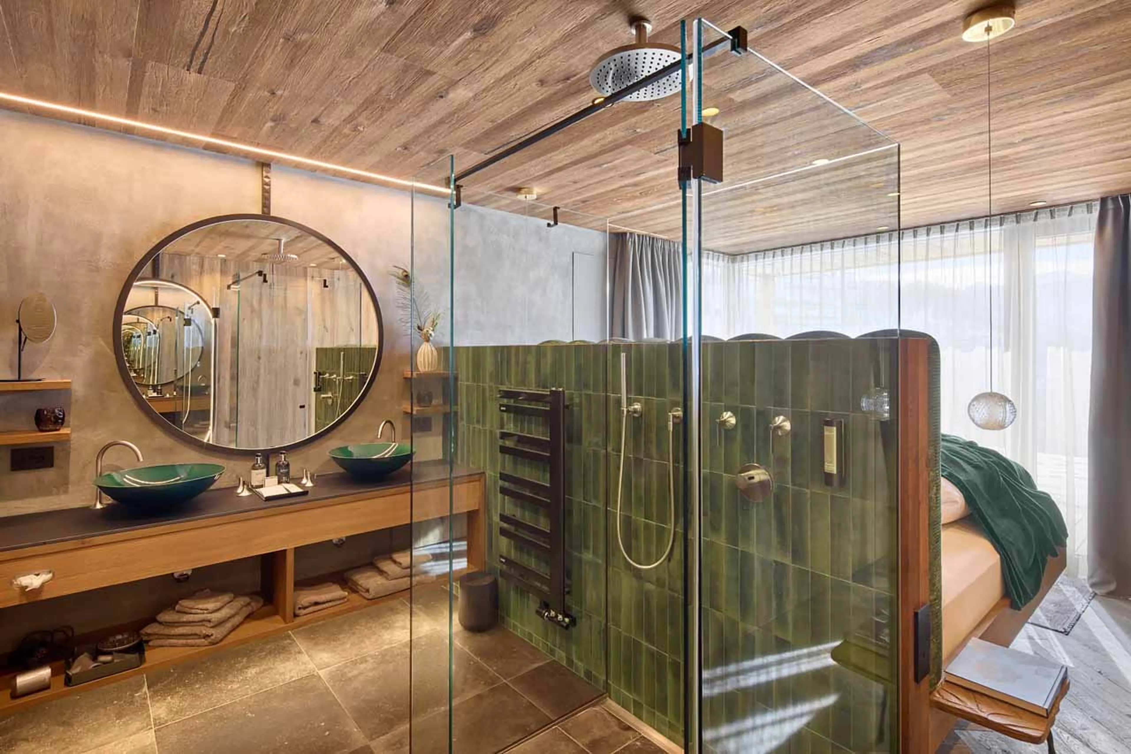 Shower room at Chalet Vilaiet in Val Gardena