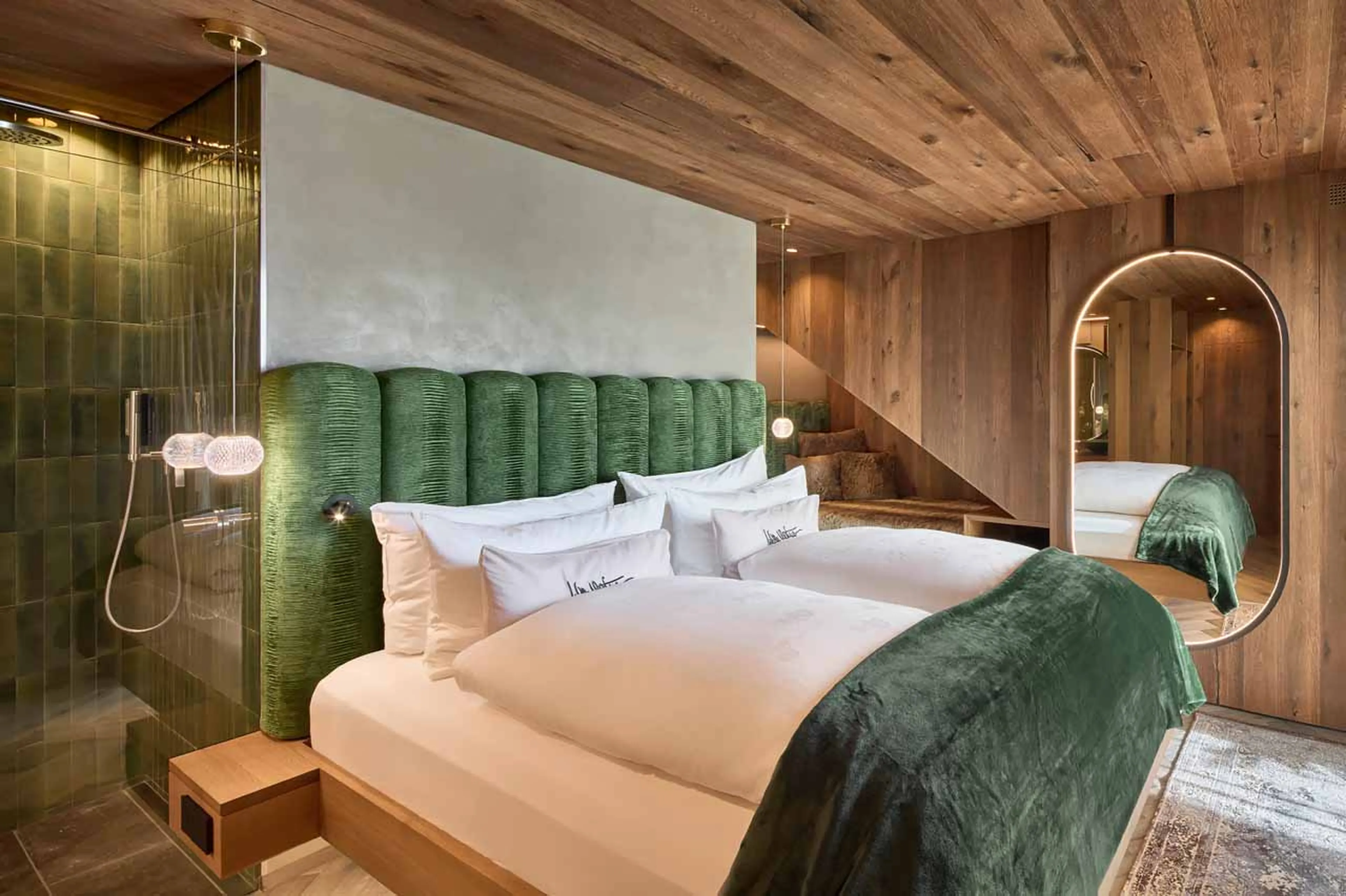 Bedroom three at Chalet Vilaiet in Val Gardena