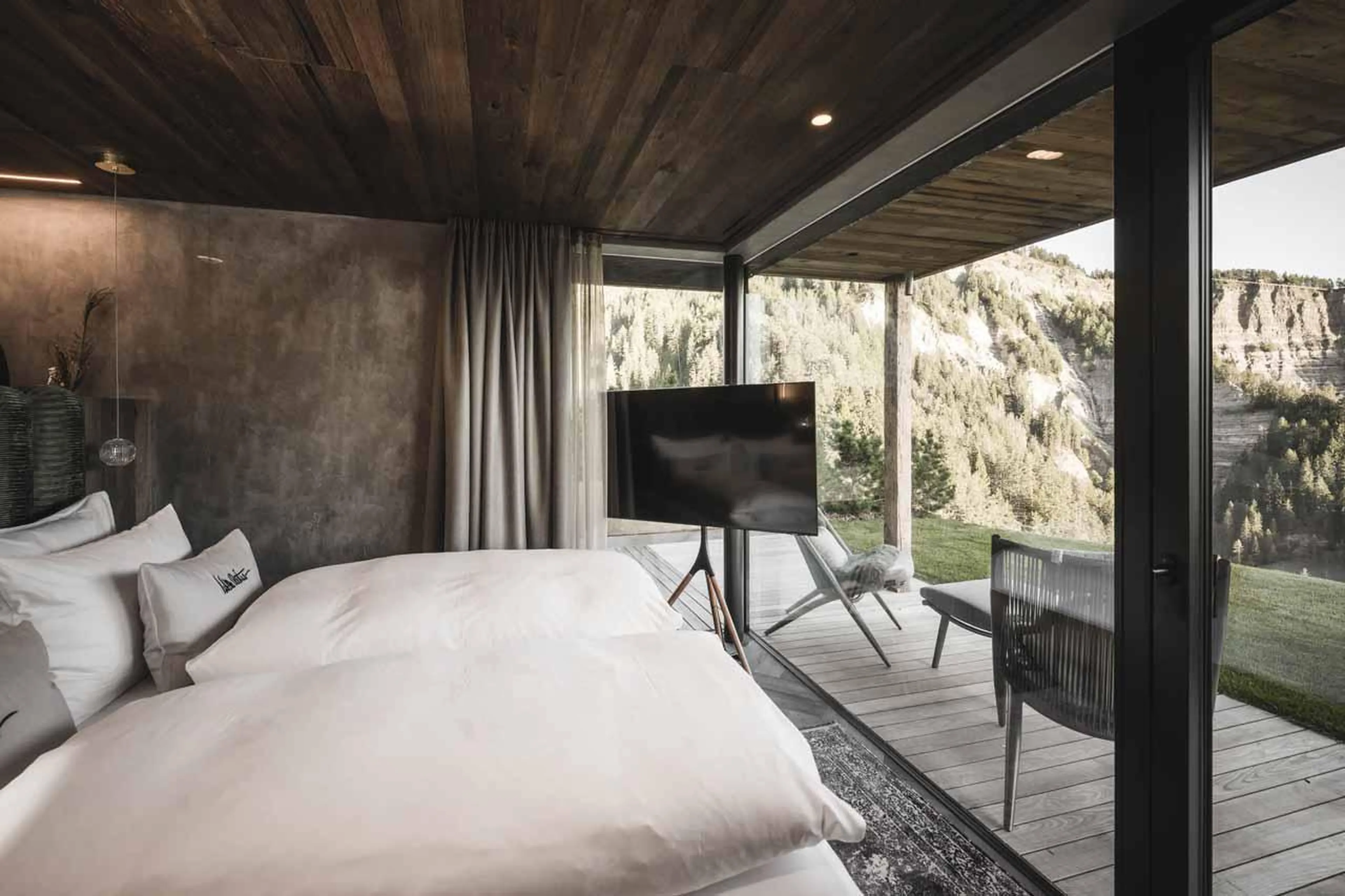 Bedroom three at Chalet Vilaiet in Val Gardena