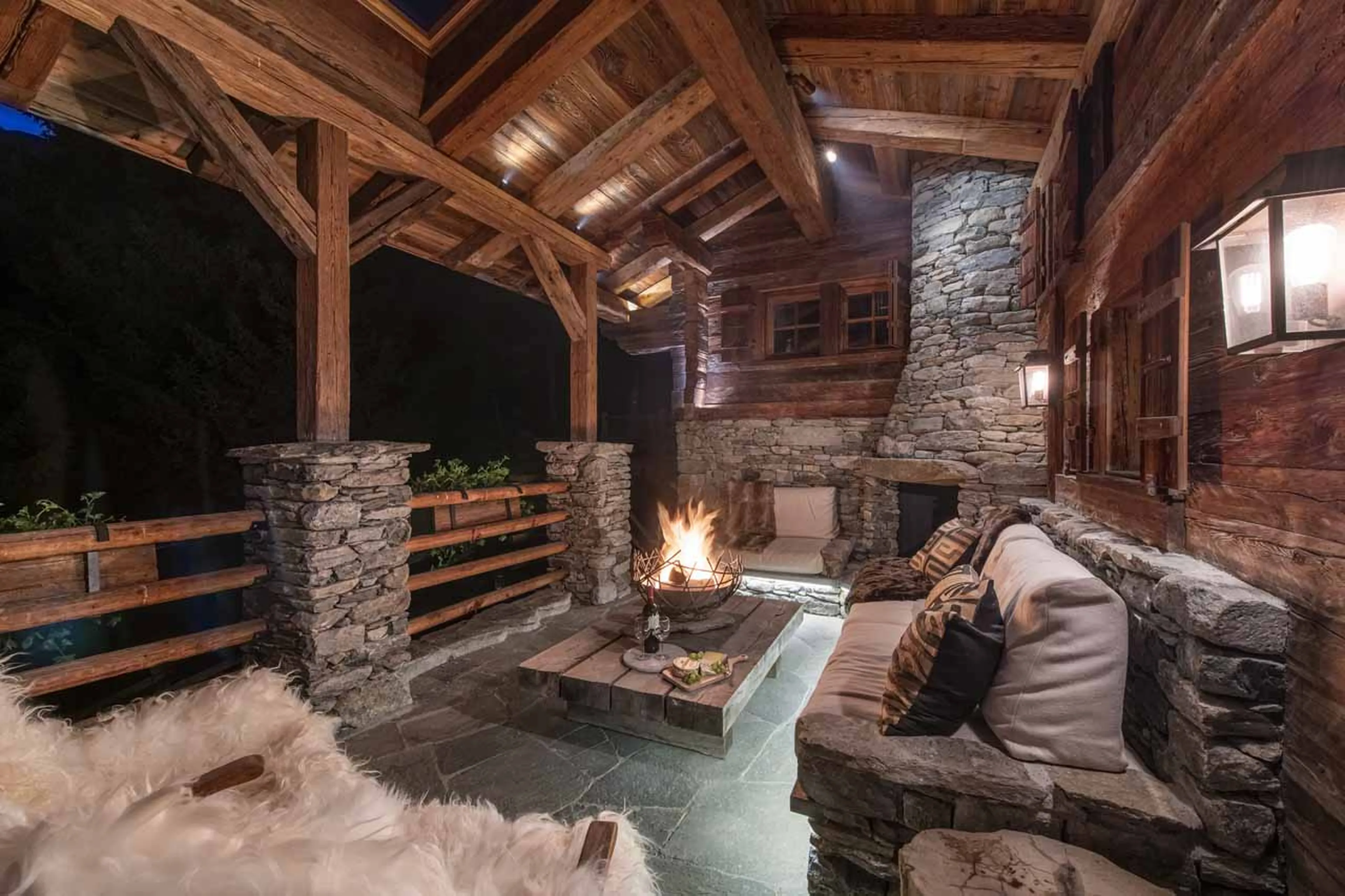 Fire pit at Chalet Virmadisa in Verbier