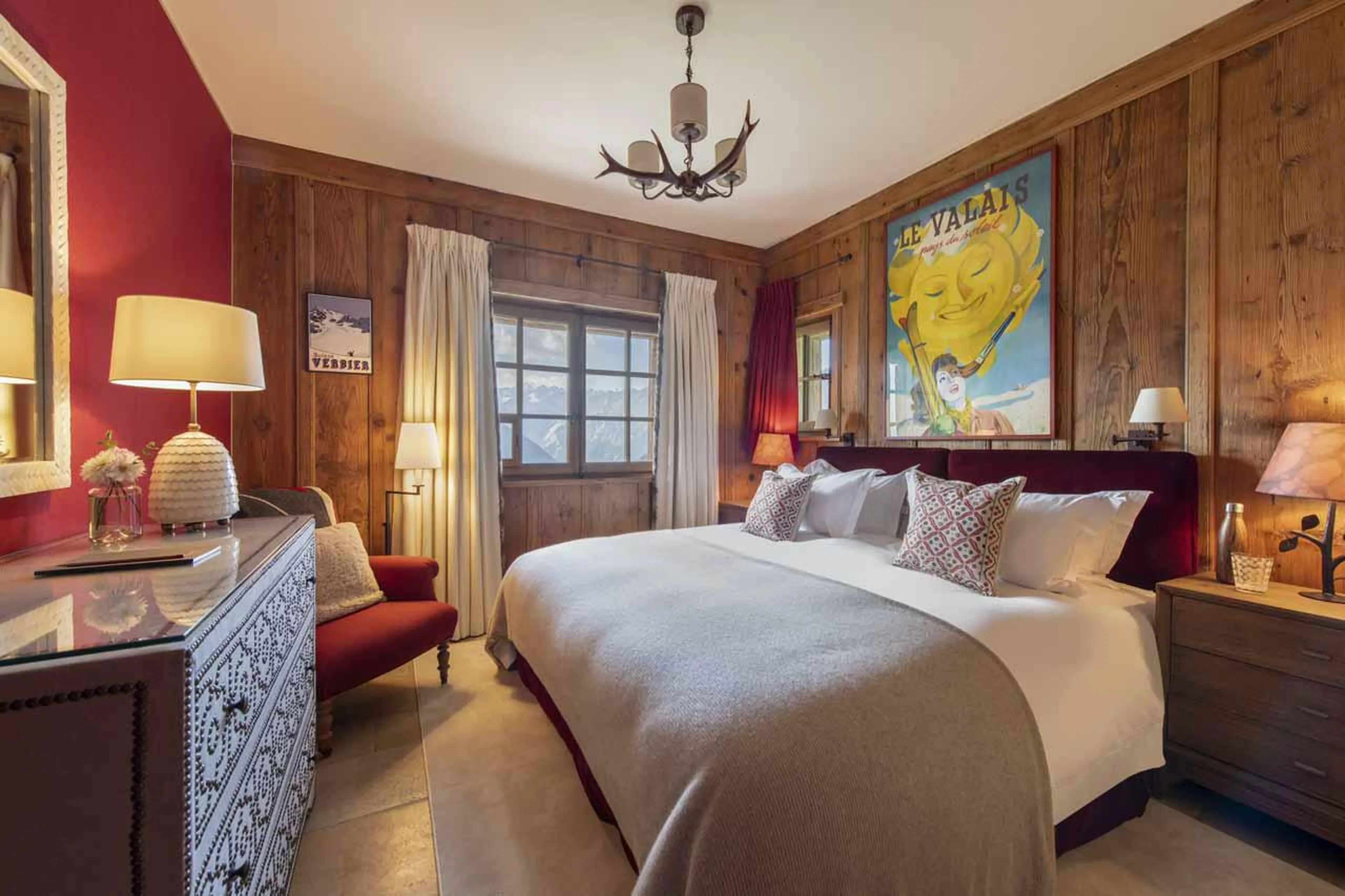 Bedroom two at Chalet Virmadisa in Verbier