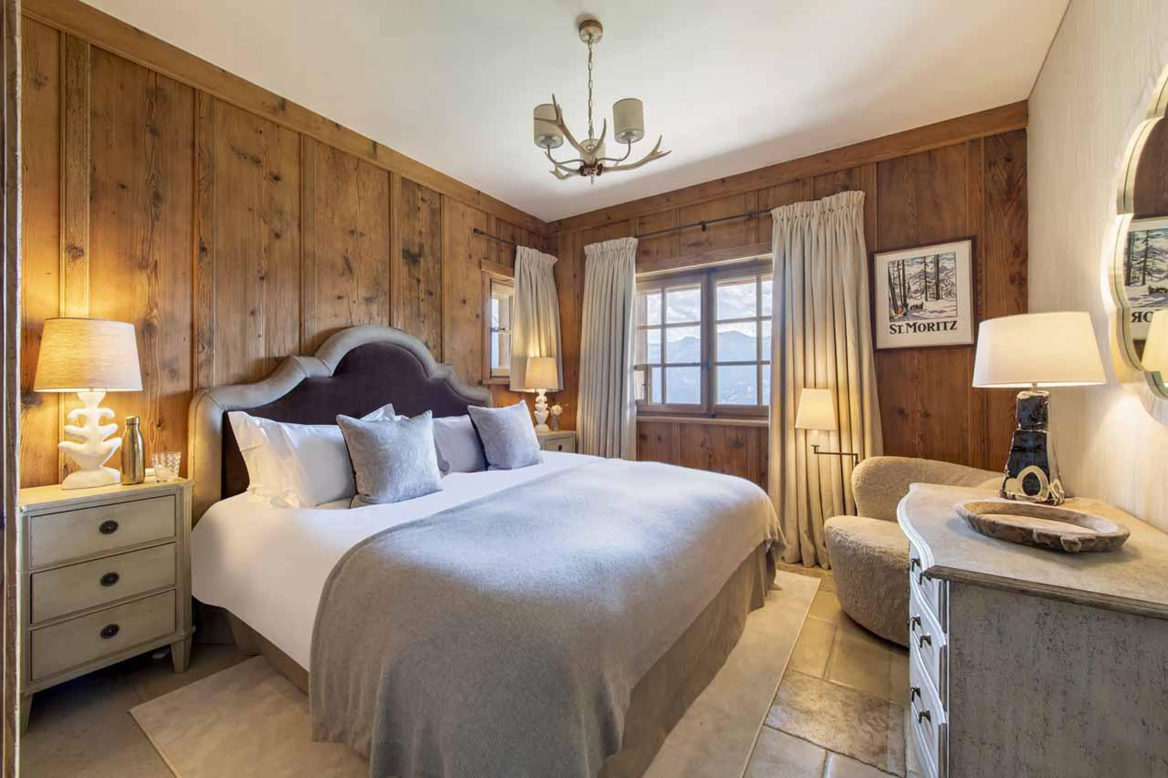 Bedroom three at Chalet Virmadisa in Verbier