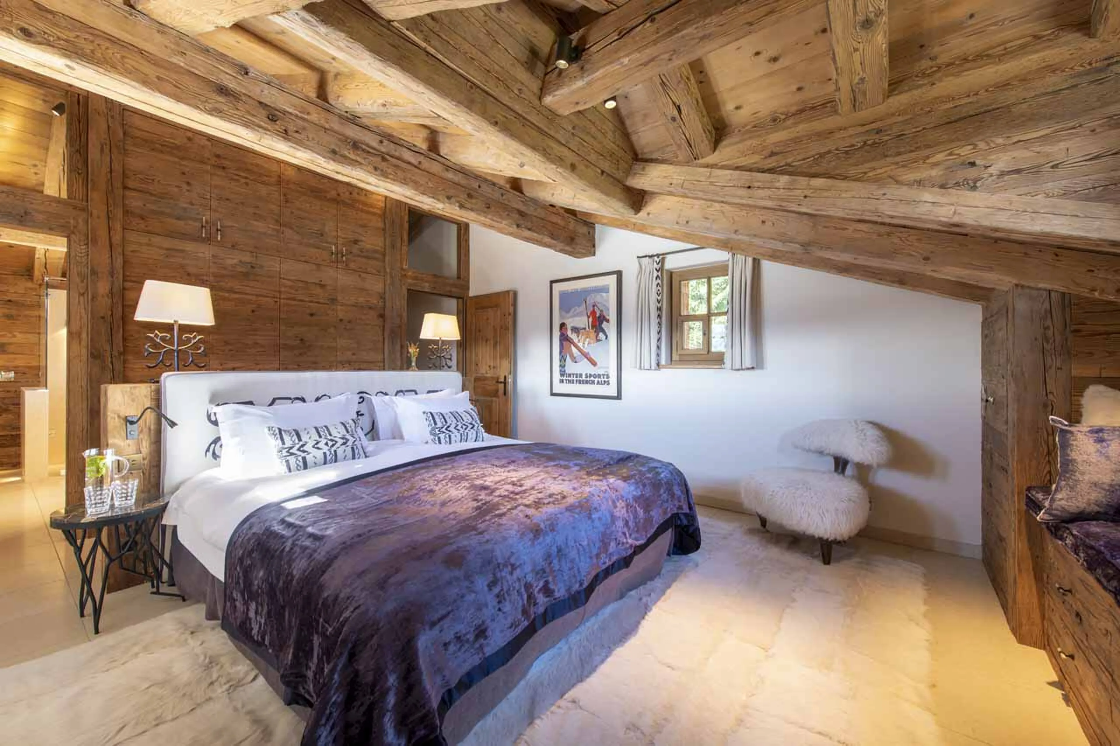 Master bedroom at Chalet Virmadisa in Verbier