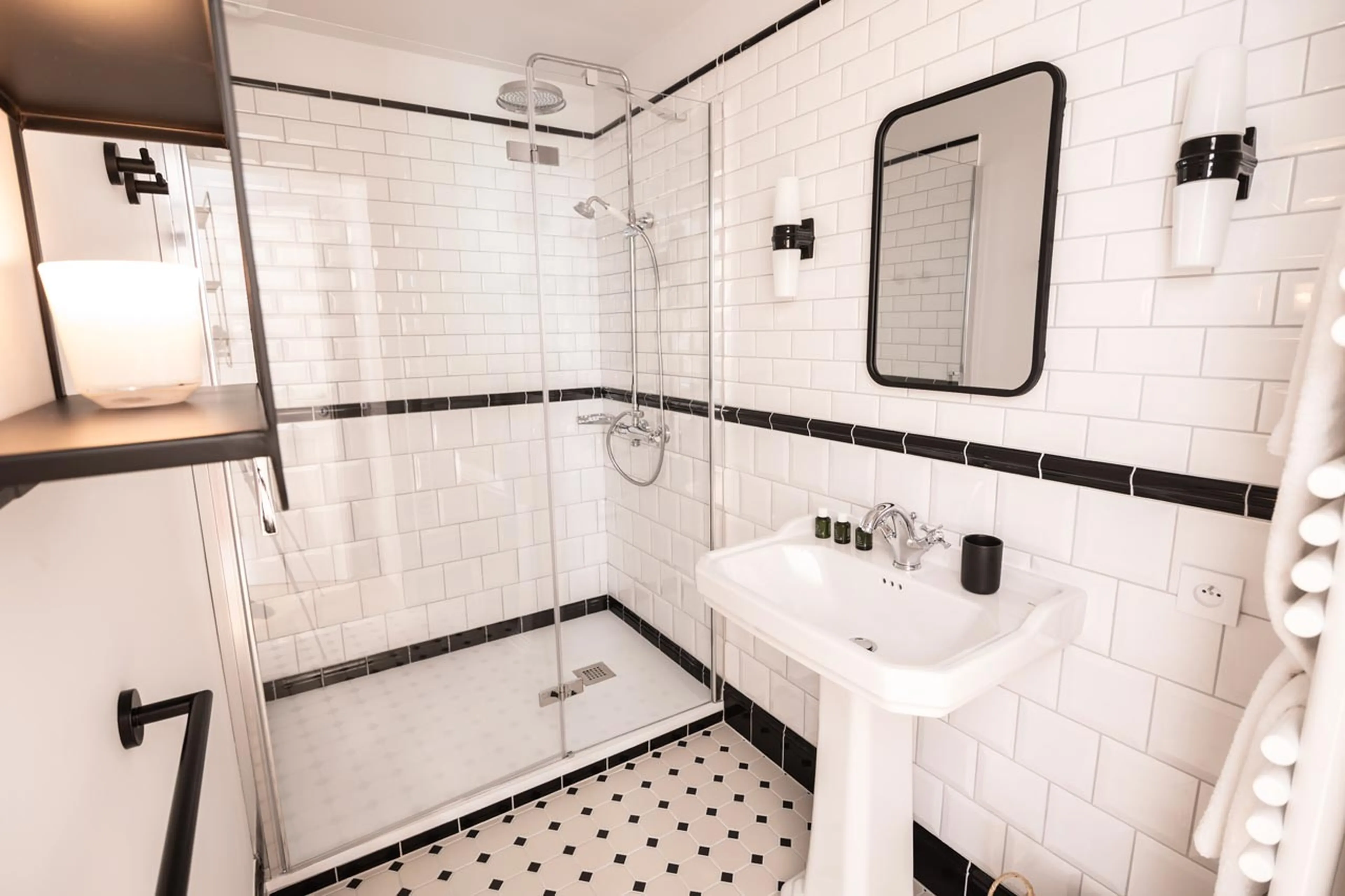 Shower room at Chalet Le Volet Rouge in Chamonix