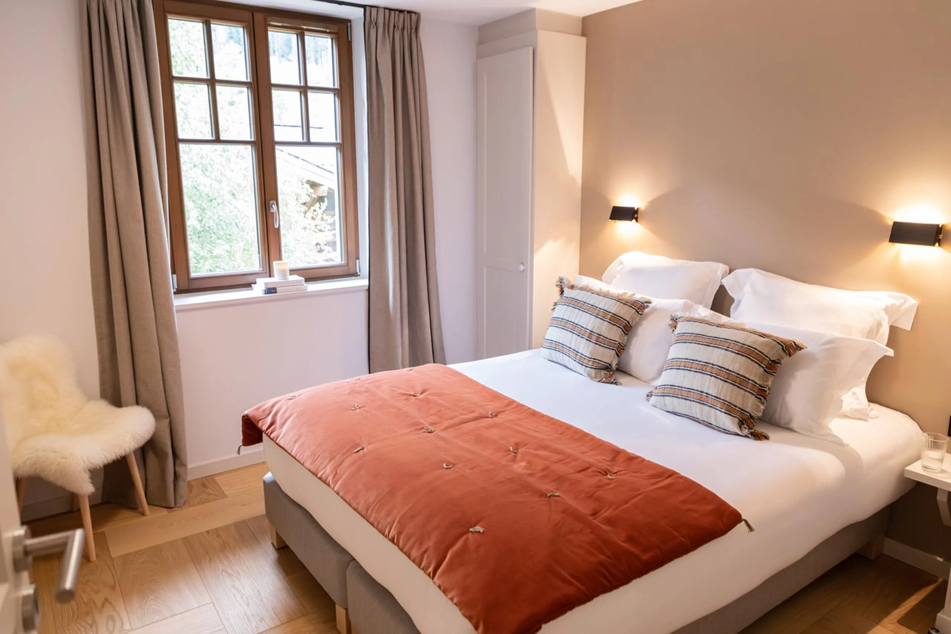 Bedroom four at Chalet Le Volet Rouge in Chamonix