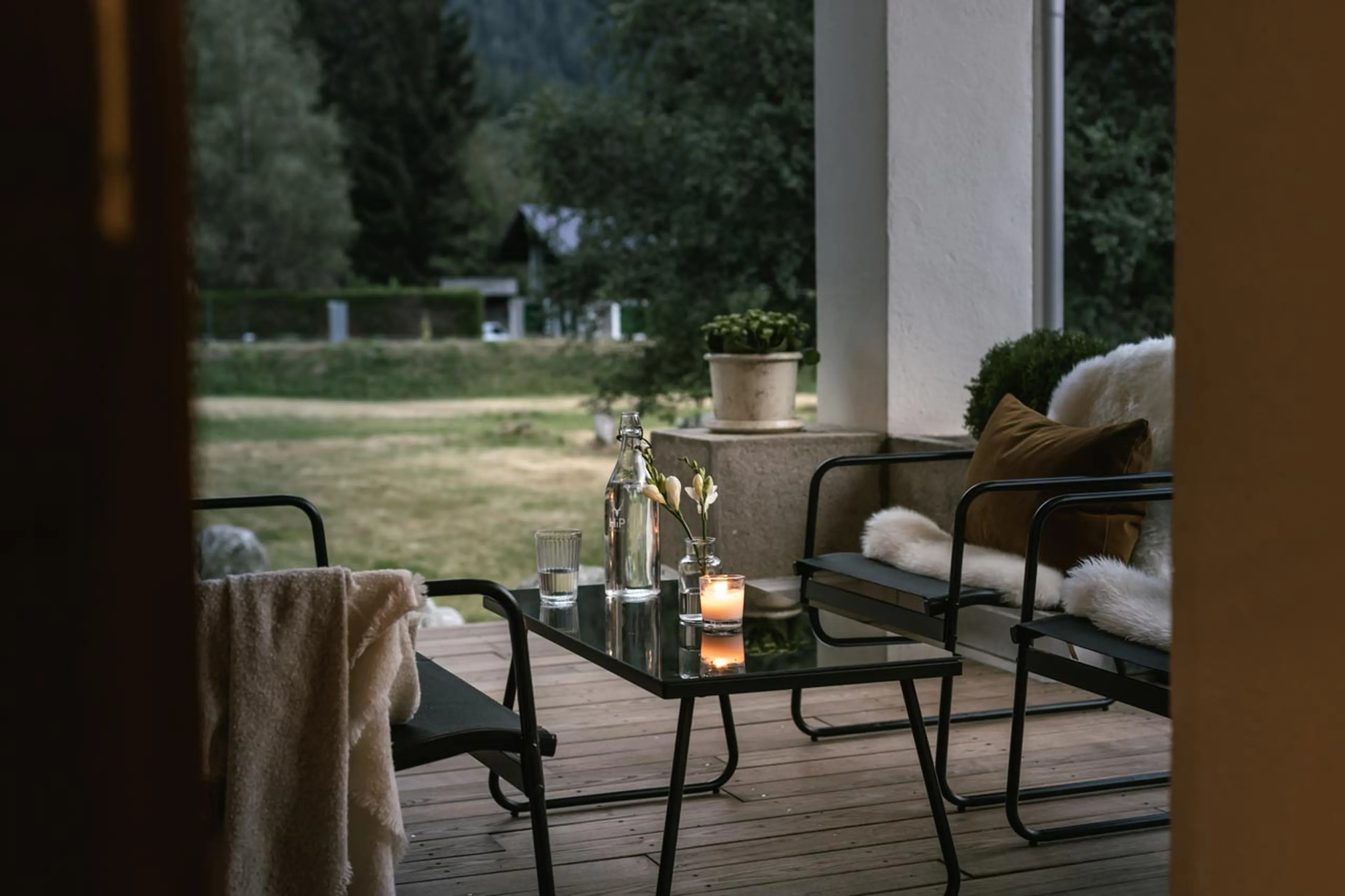 Patio at Chalet Le Volet Rouge in Chamonix