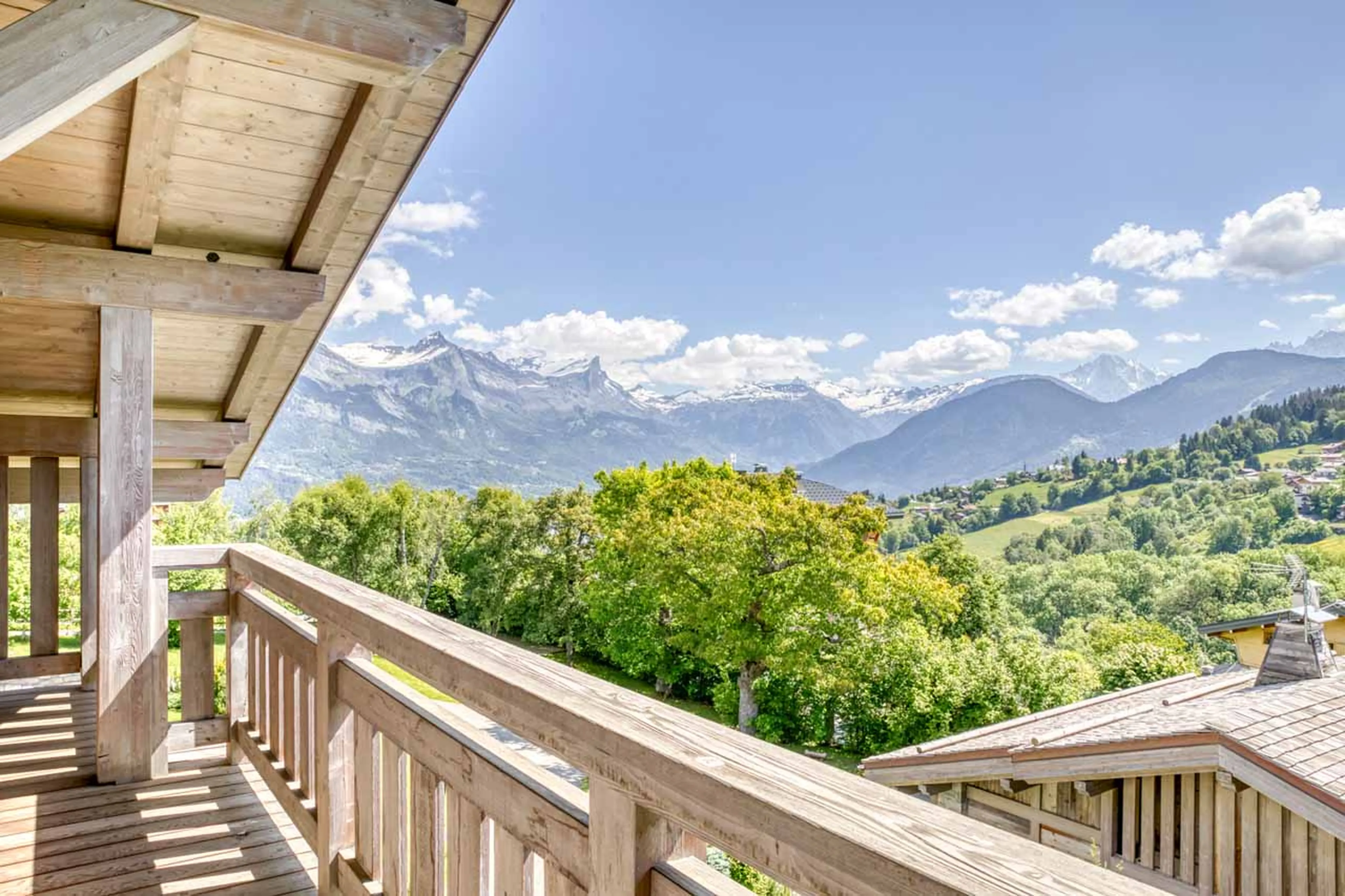 Balcony at Chalet White in Megeve