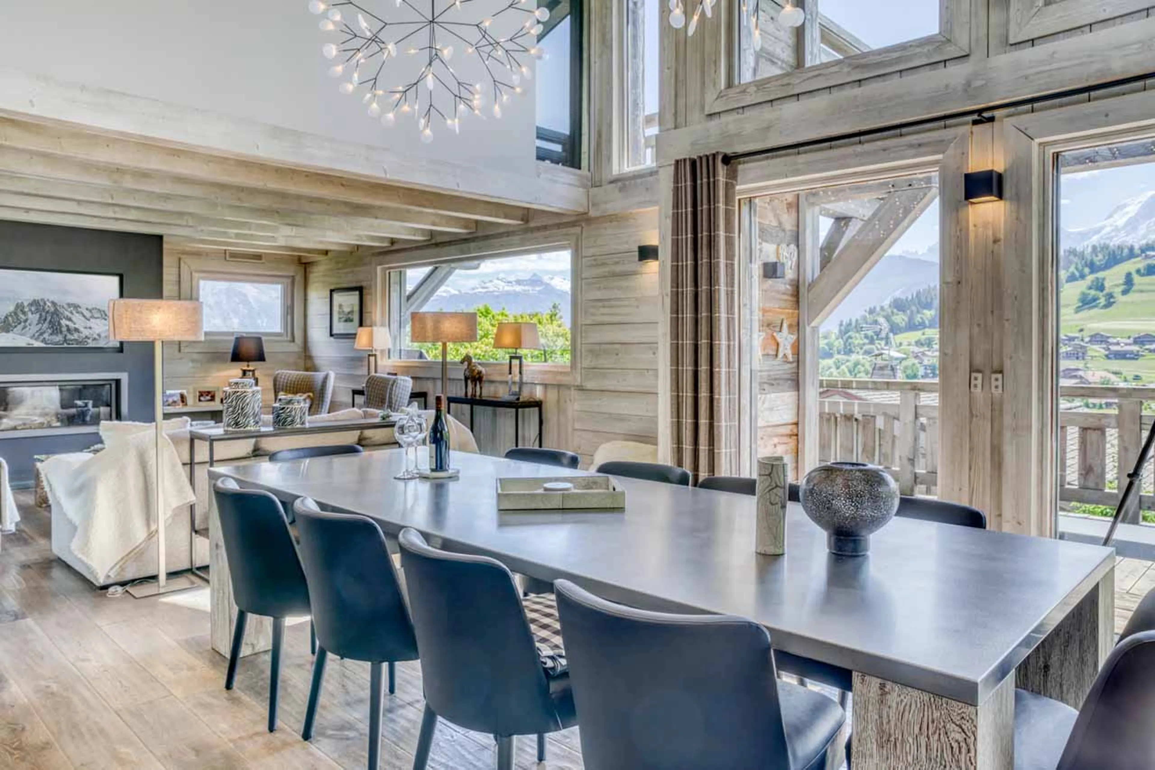 Dining table at Chalet White in Megeve
