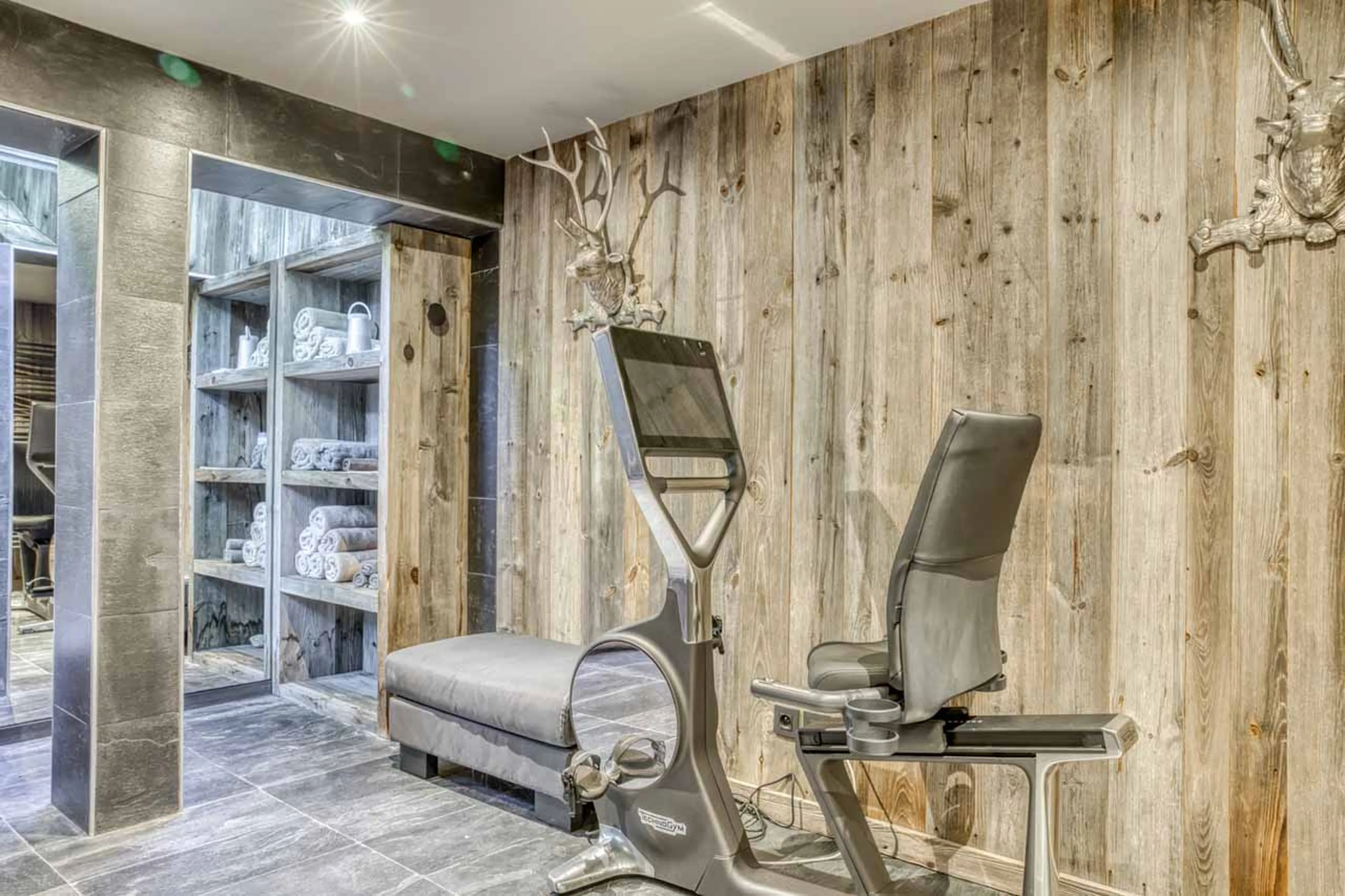 Gym at Chalet White in Megeve