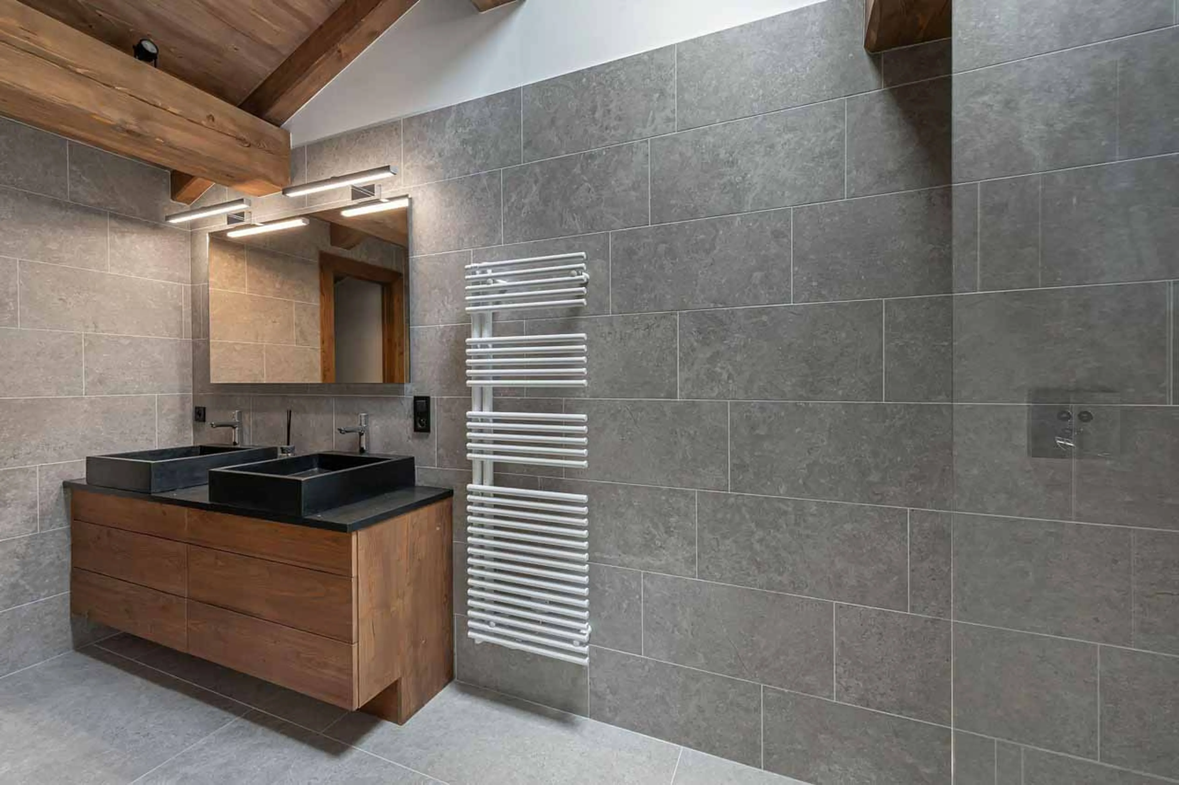 Shower room at Chalet Whymper in Megeve