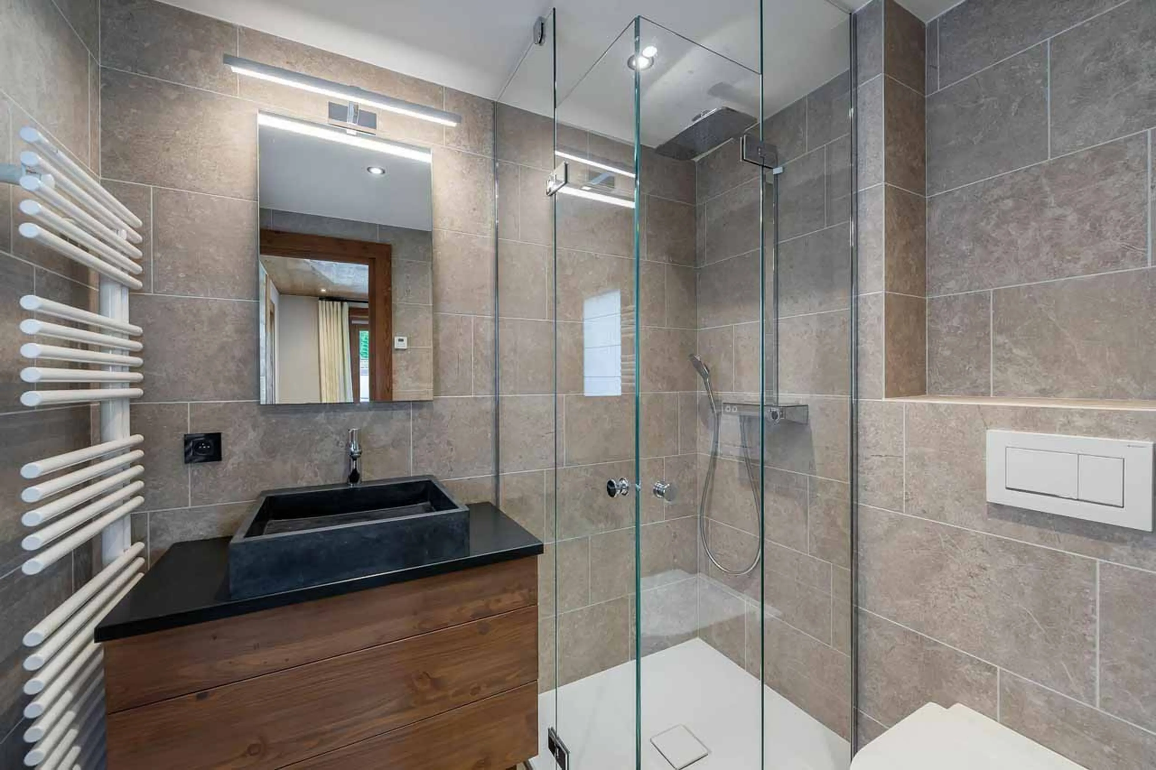Shower room six at Chalet Whymper in Megeve