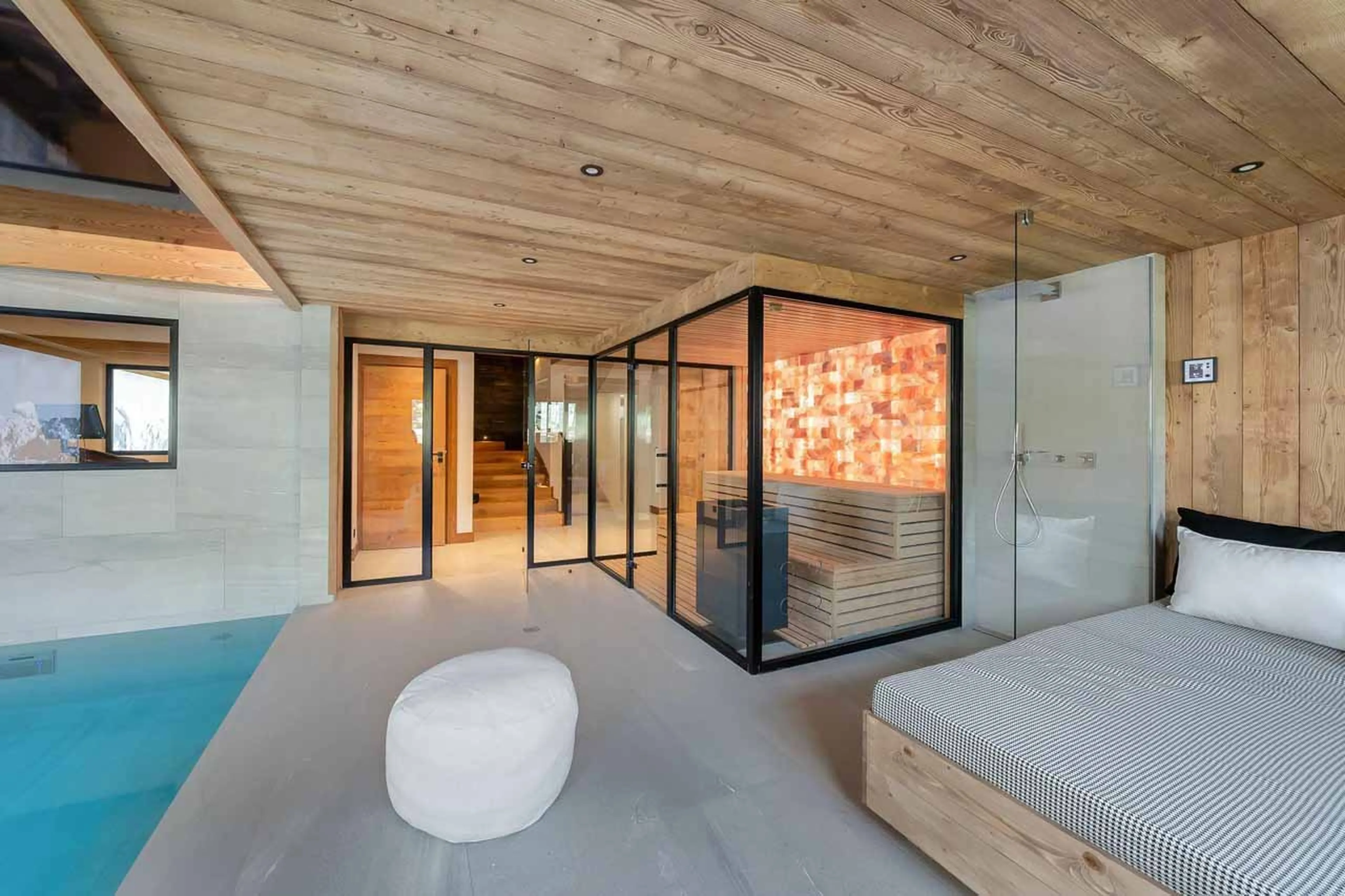 Spa area at Chalet Whymper in Megeve