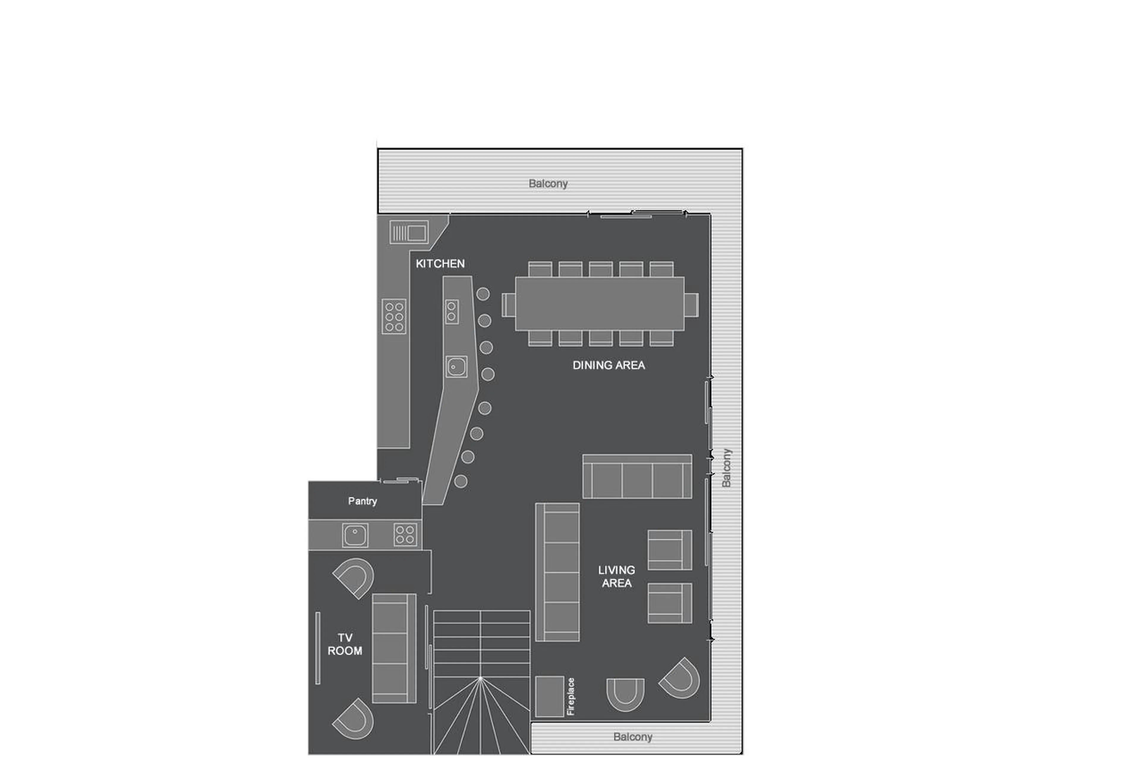 Level 3 floor plans of Chalet Xanadu in Morzine