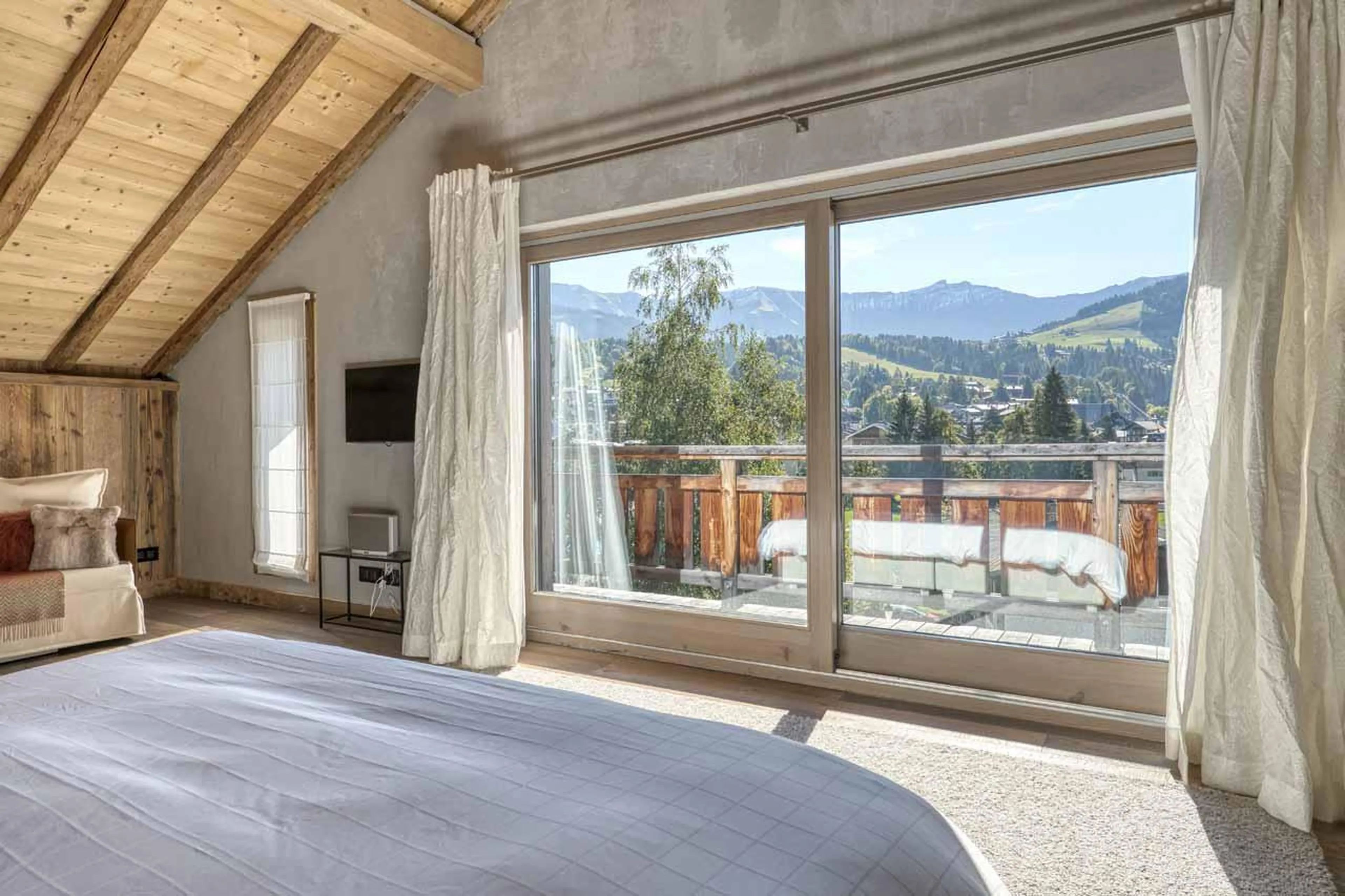 Balcony view at Chalet Yeti in Megeve