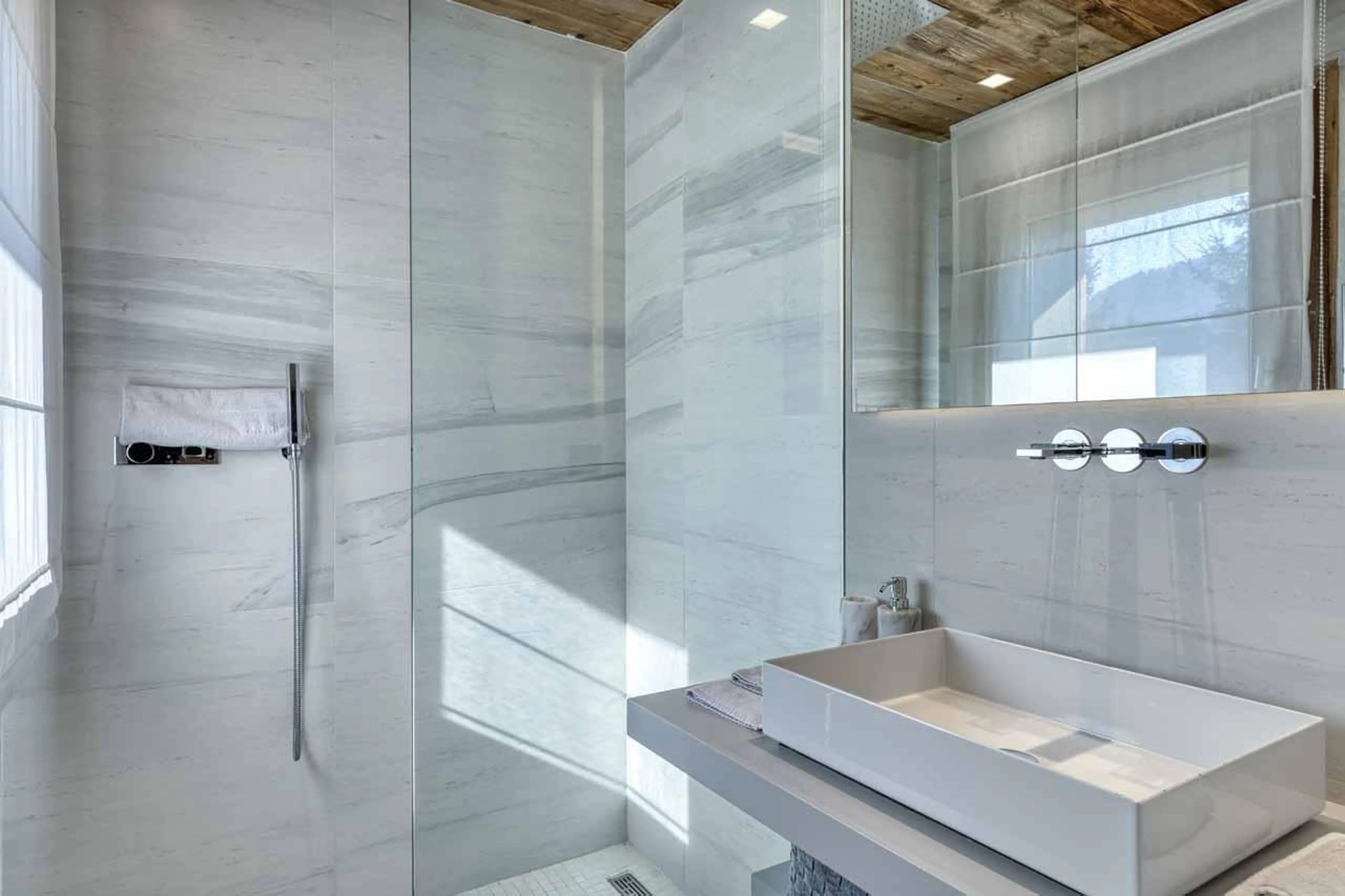 Shower room three at Chalet Yeti in Megeve