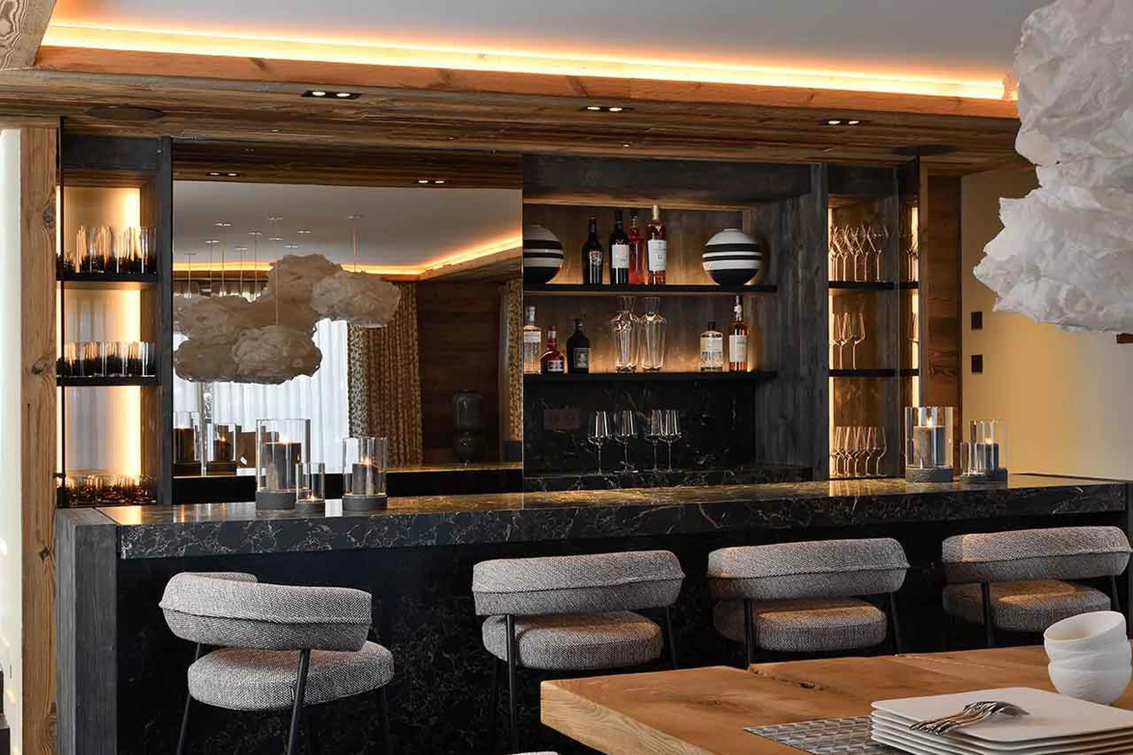 Dining room  at Chalet Yin & Yang in Courchevel 1850