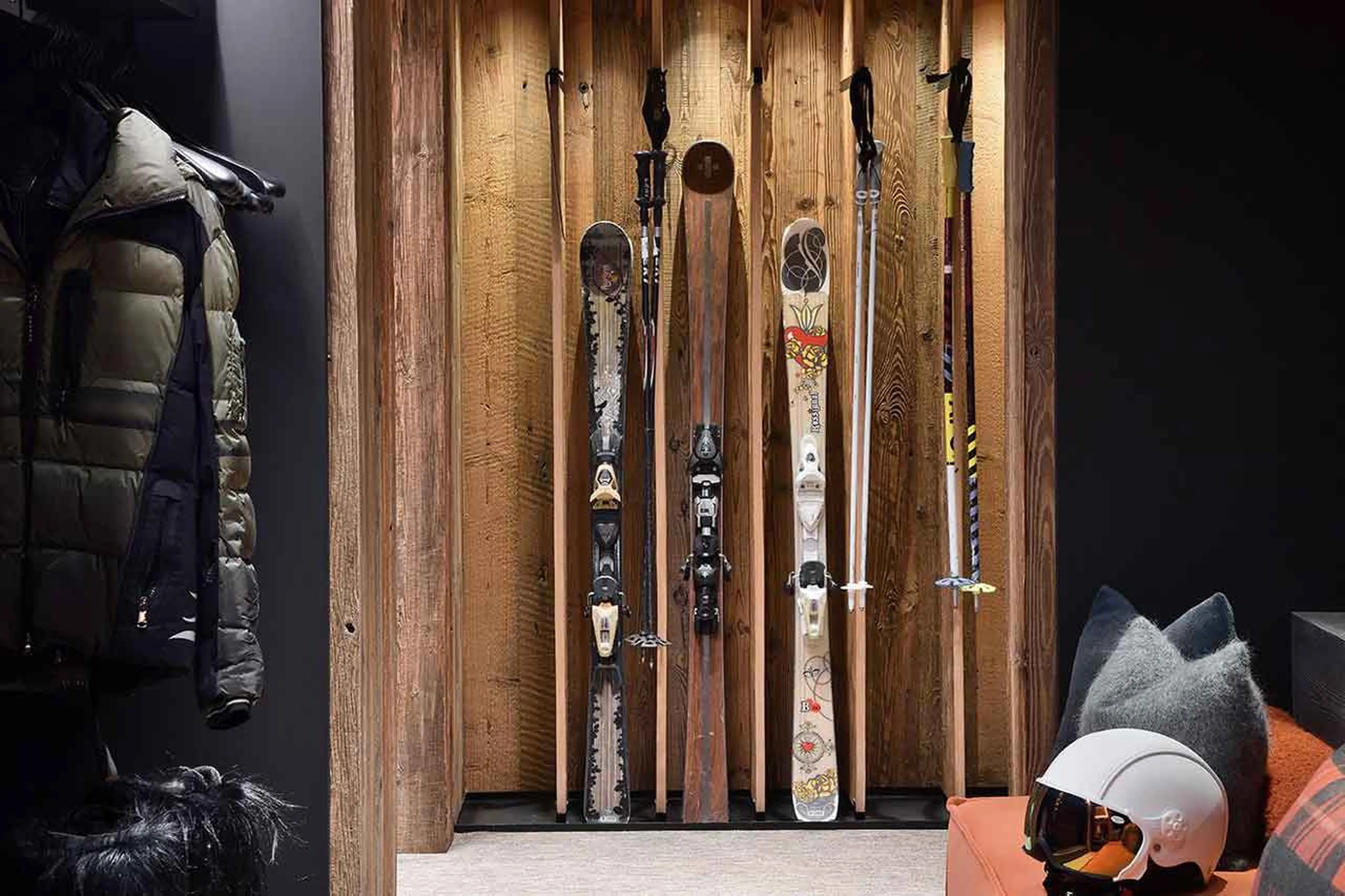 Ski room at Chalet Yin & Yang in Courchevel 1850