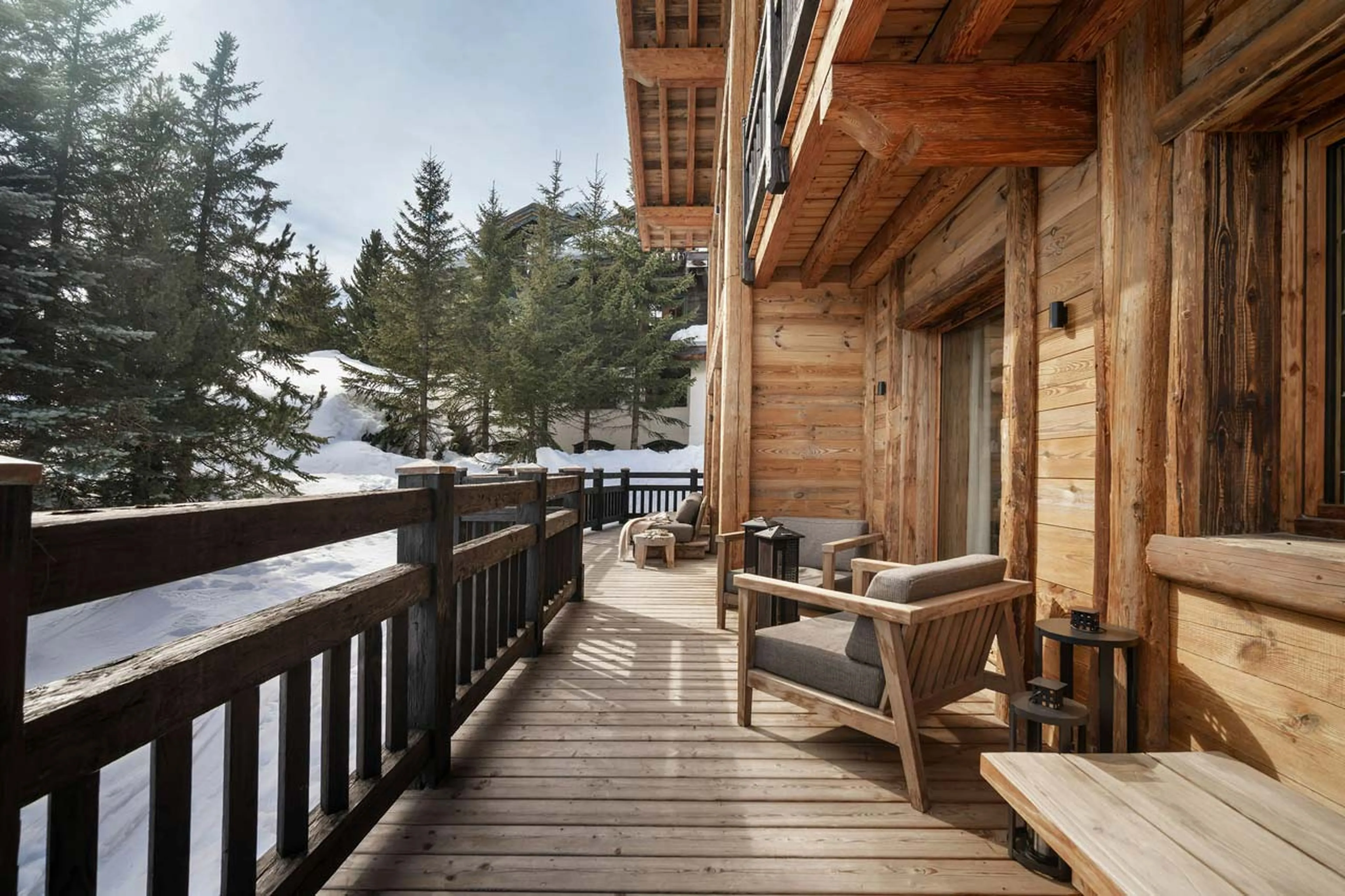 Balcony at Chalet Yin & Yang in Courchevel 1850