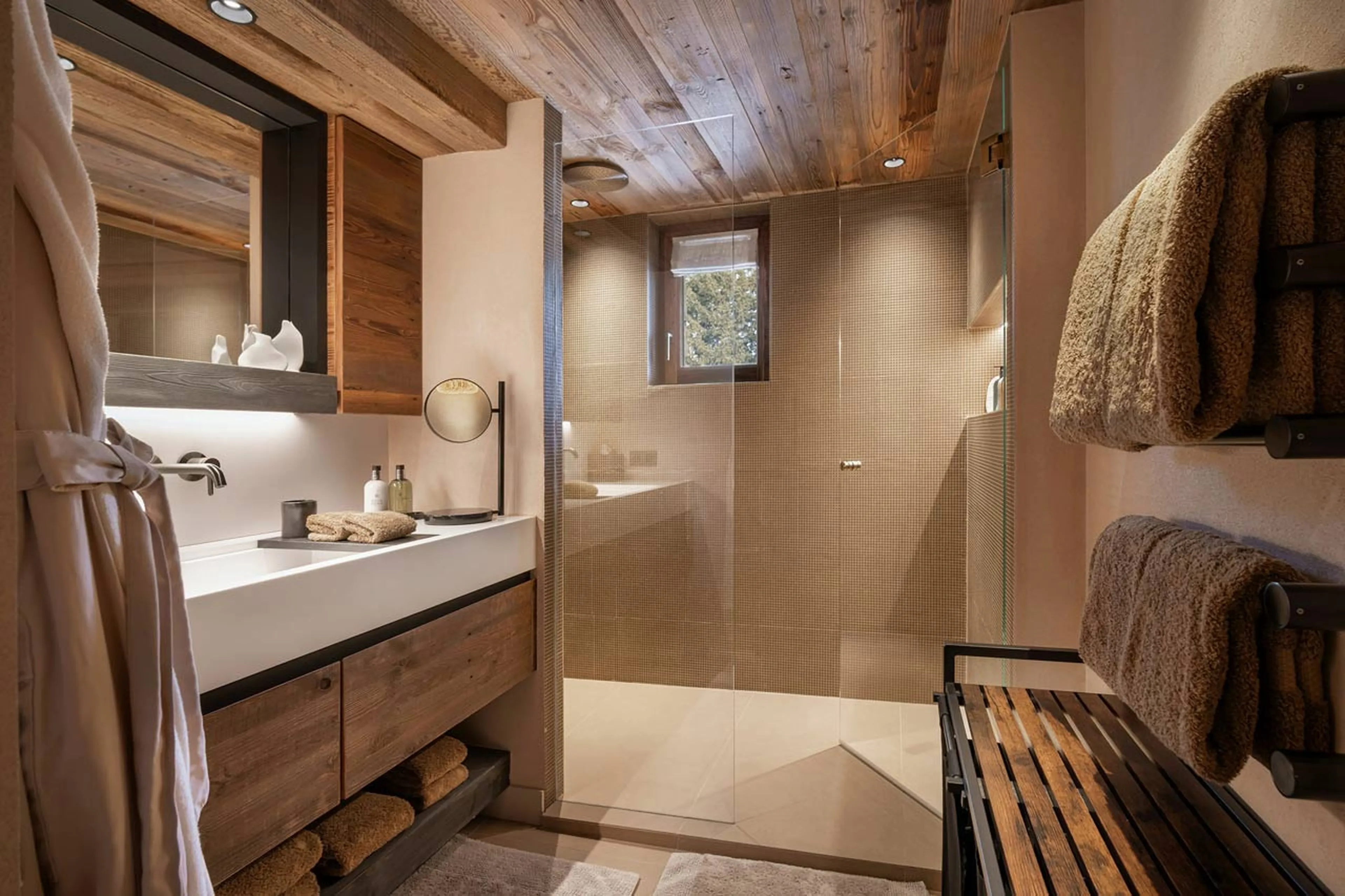 En-suite shower room 5 at Chalet Yin & Yang in Courchevel 1850