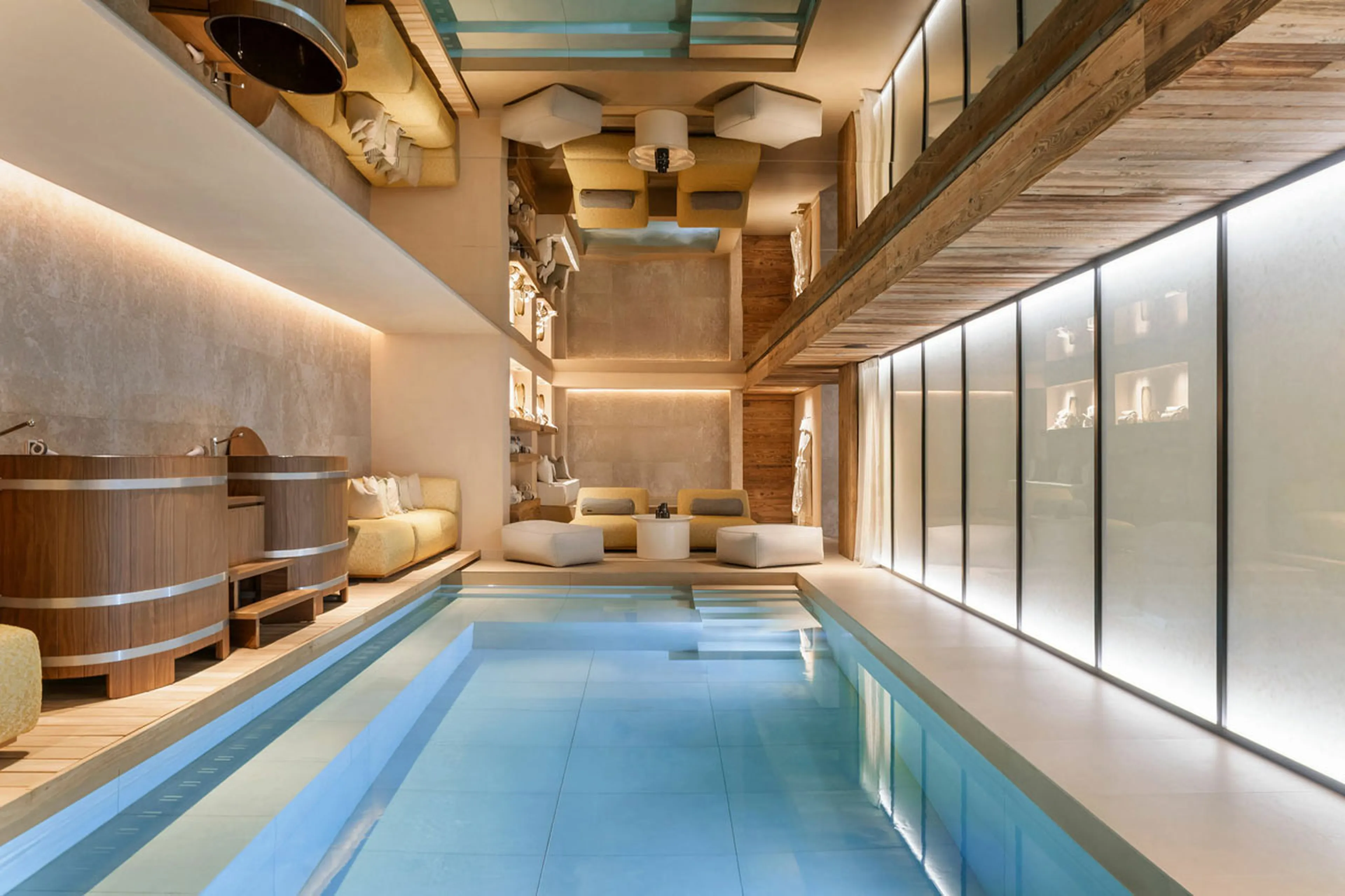 Swimming pool at Chalet Yin & Yang in Courchevel 1850