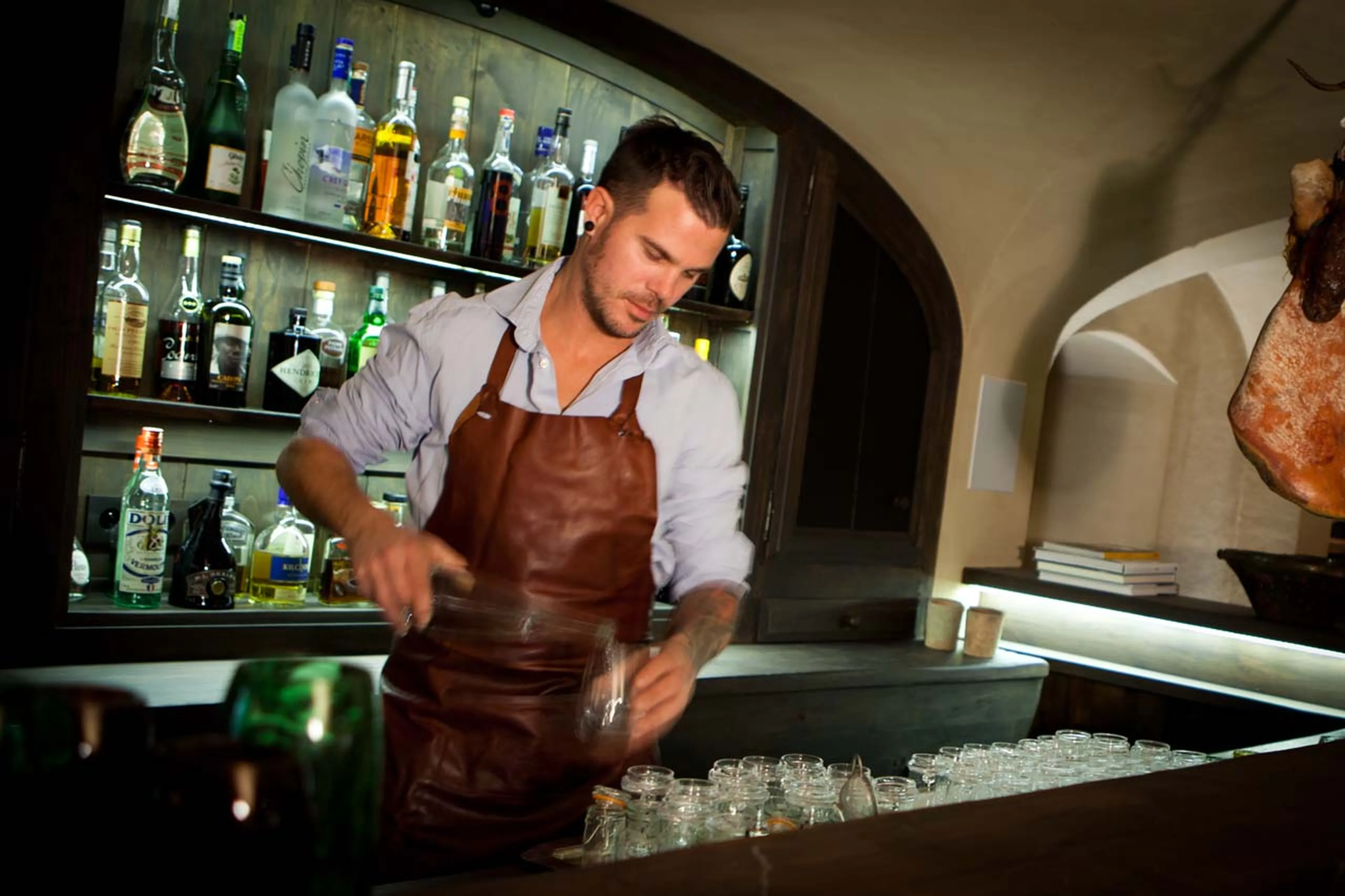 Tapas at the bar in Le Chalet Zannier in Megeve