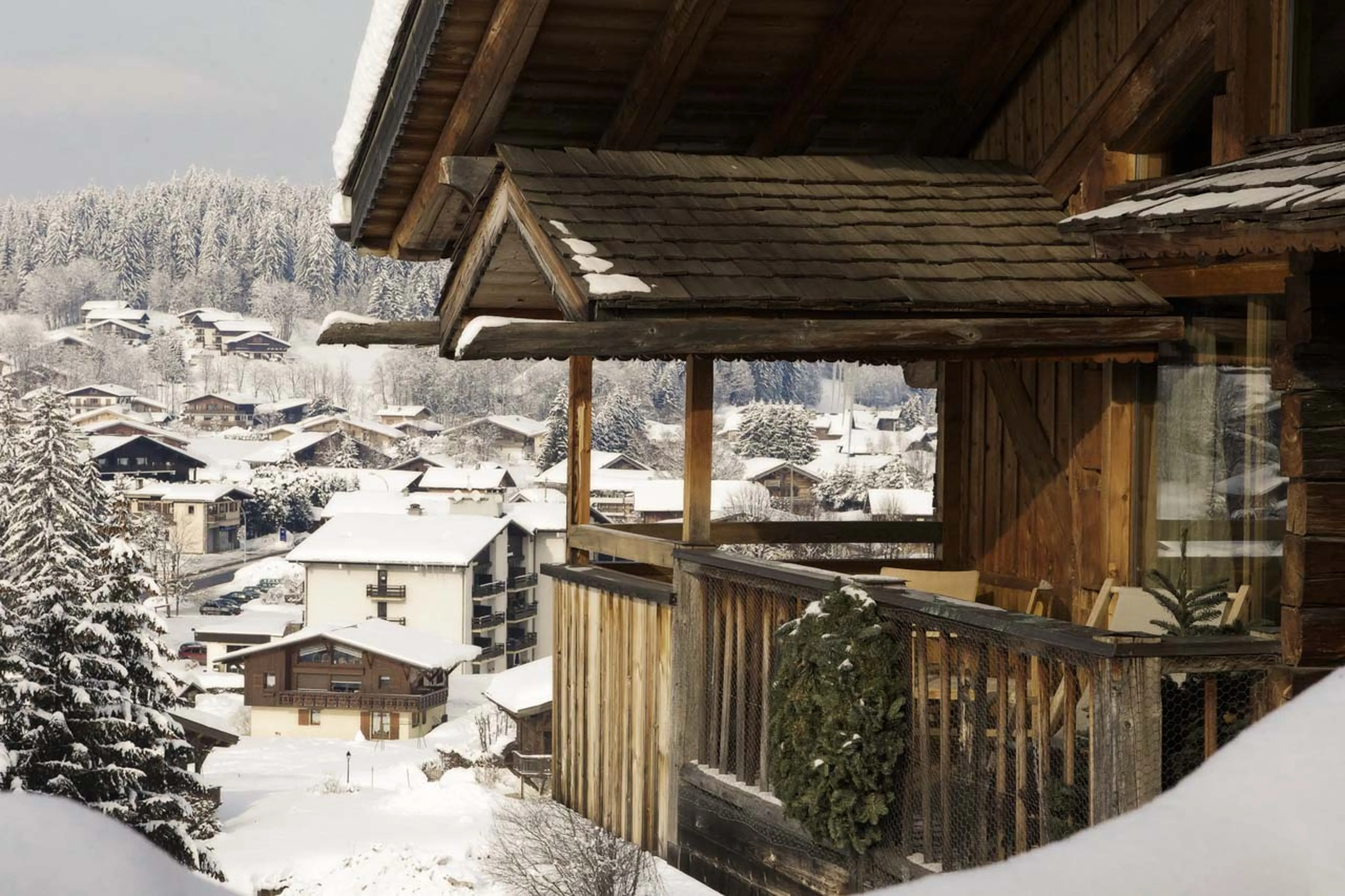 Suite 1 balcony at  Le Chalet Zannier in Megeve