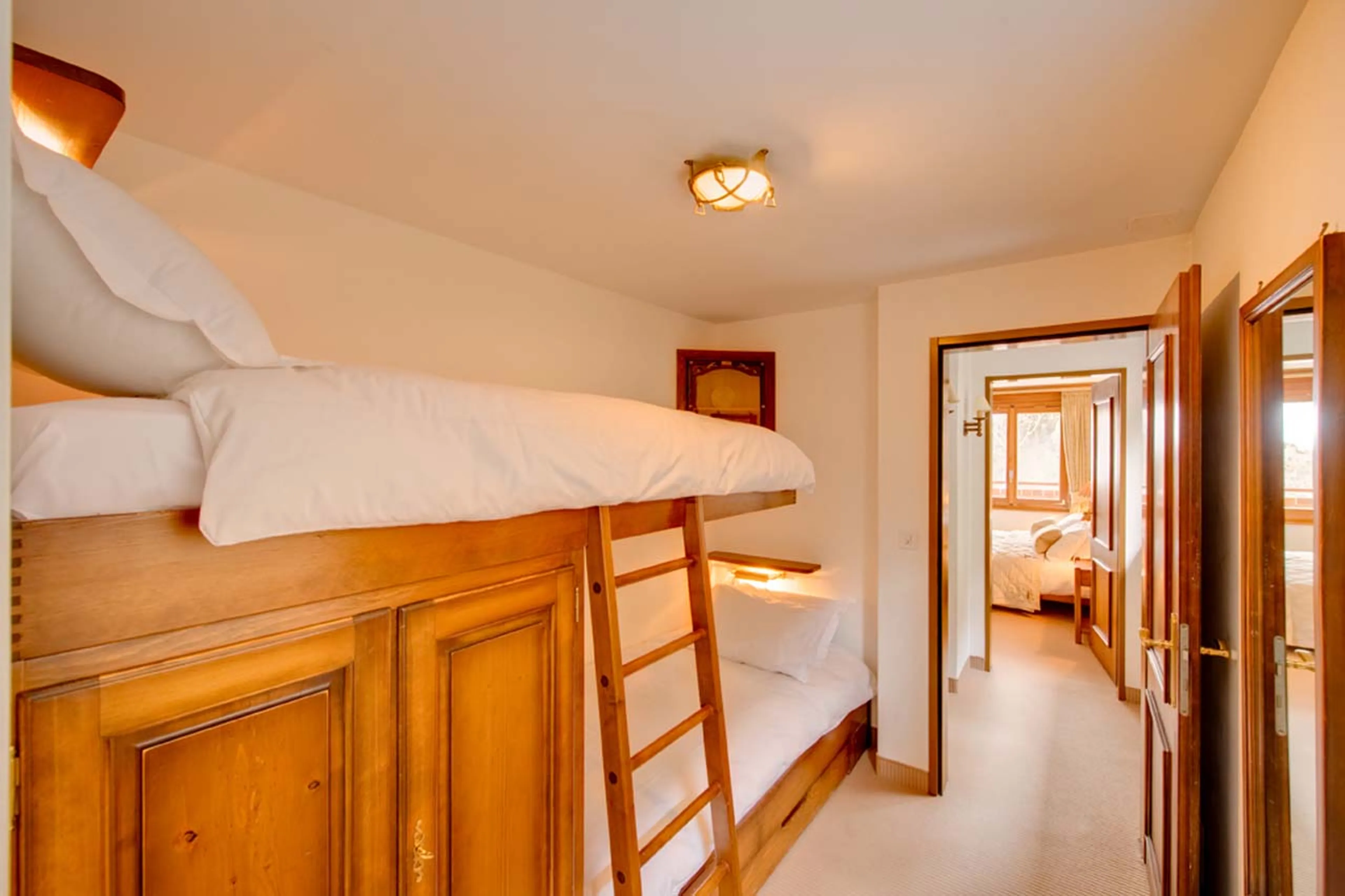 Bedroom three at Chalet Zen in Zermatt