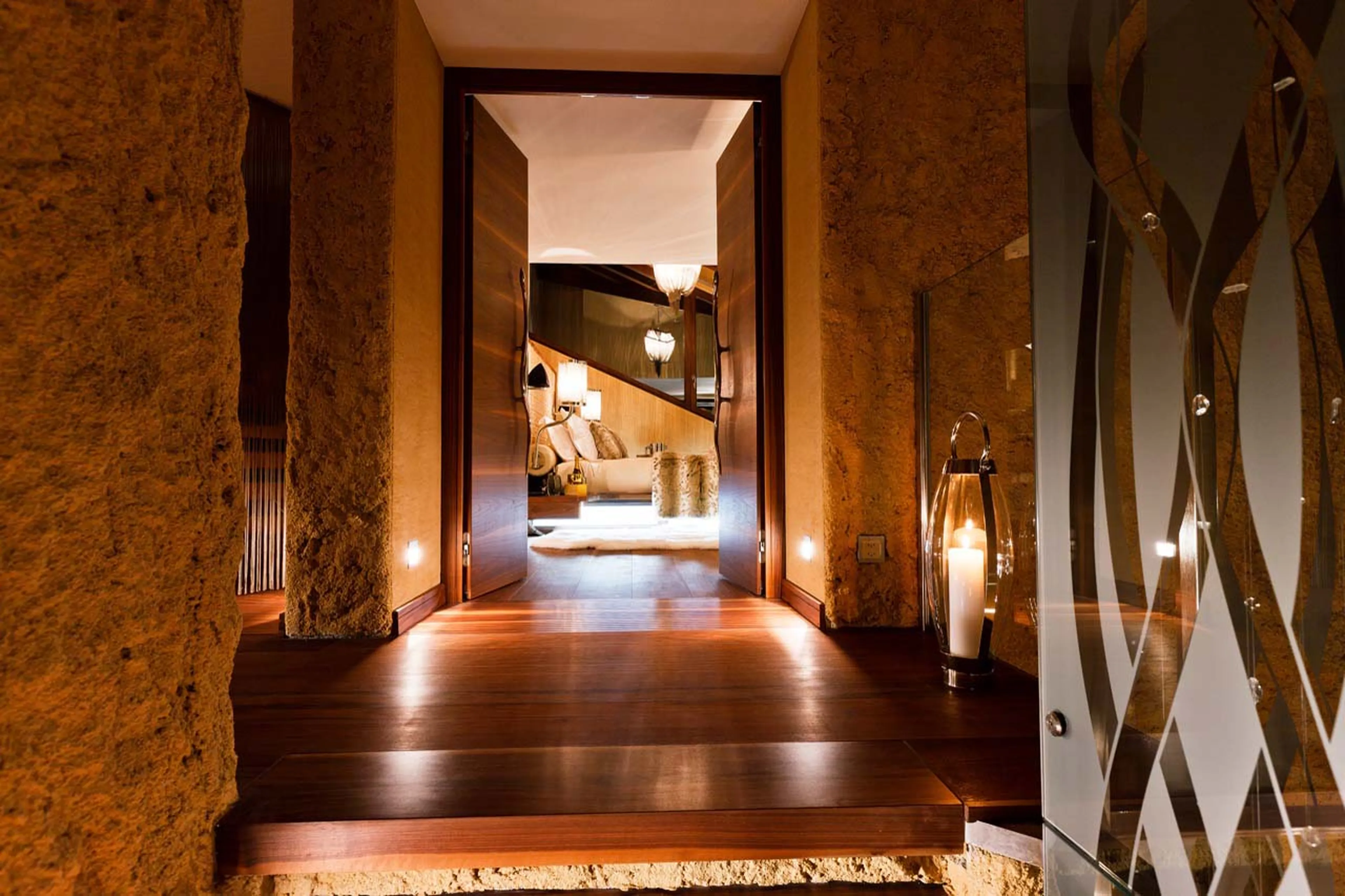 Entrance to master bedroom of Chalet Zermatt Peak in Zermatt