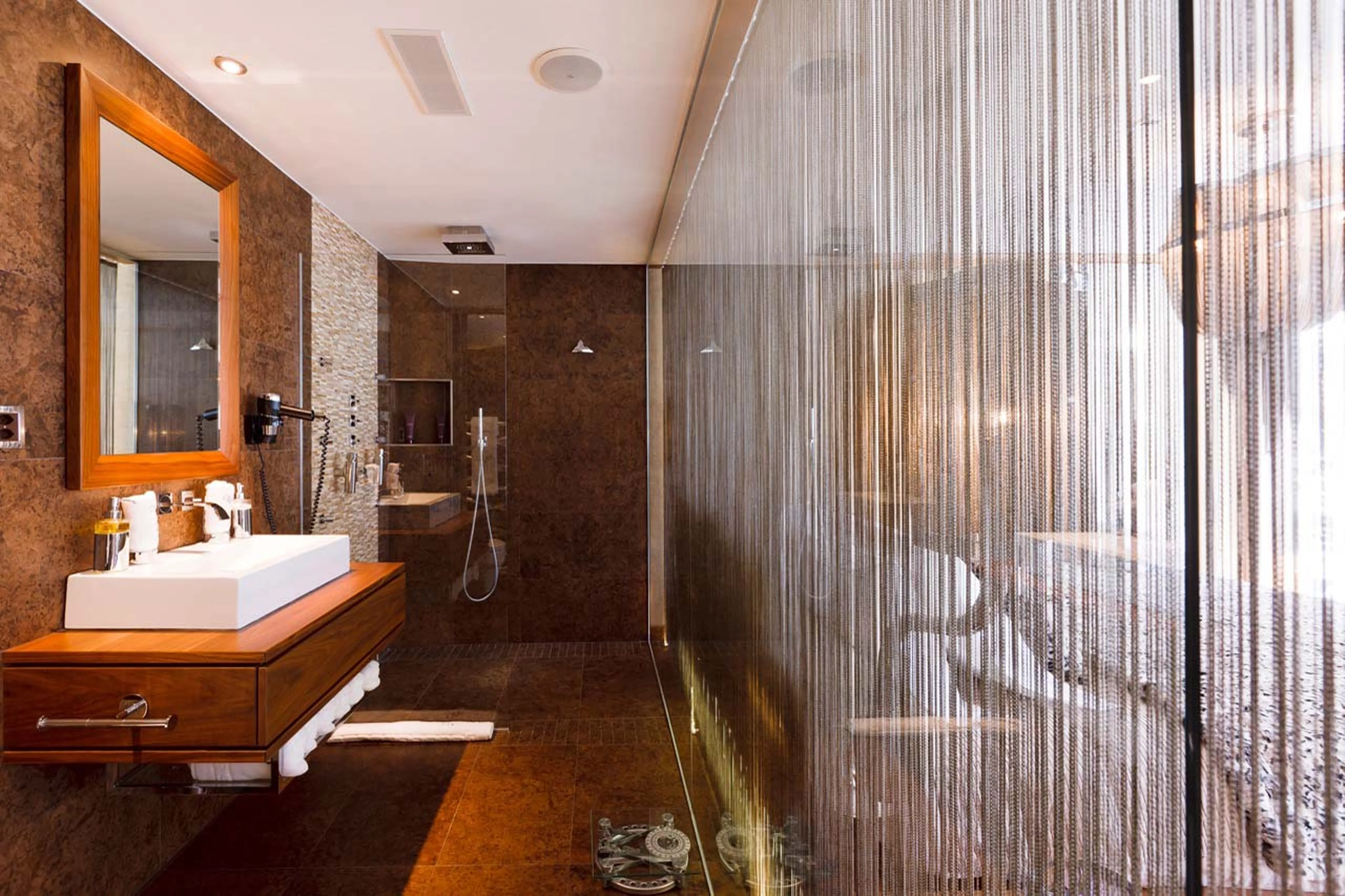 Guest suite shower room at Chalet Zermatt Peak in Zermatt