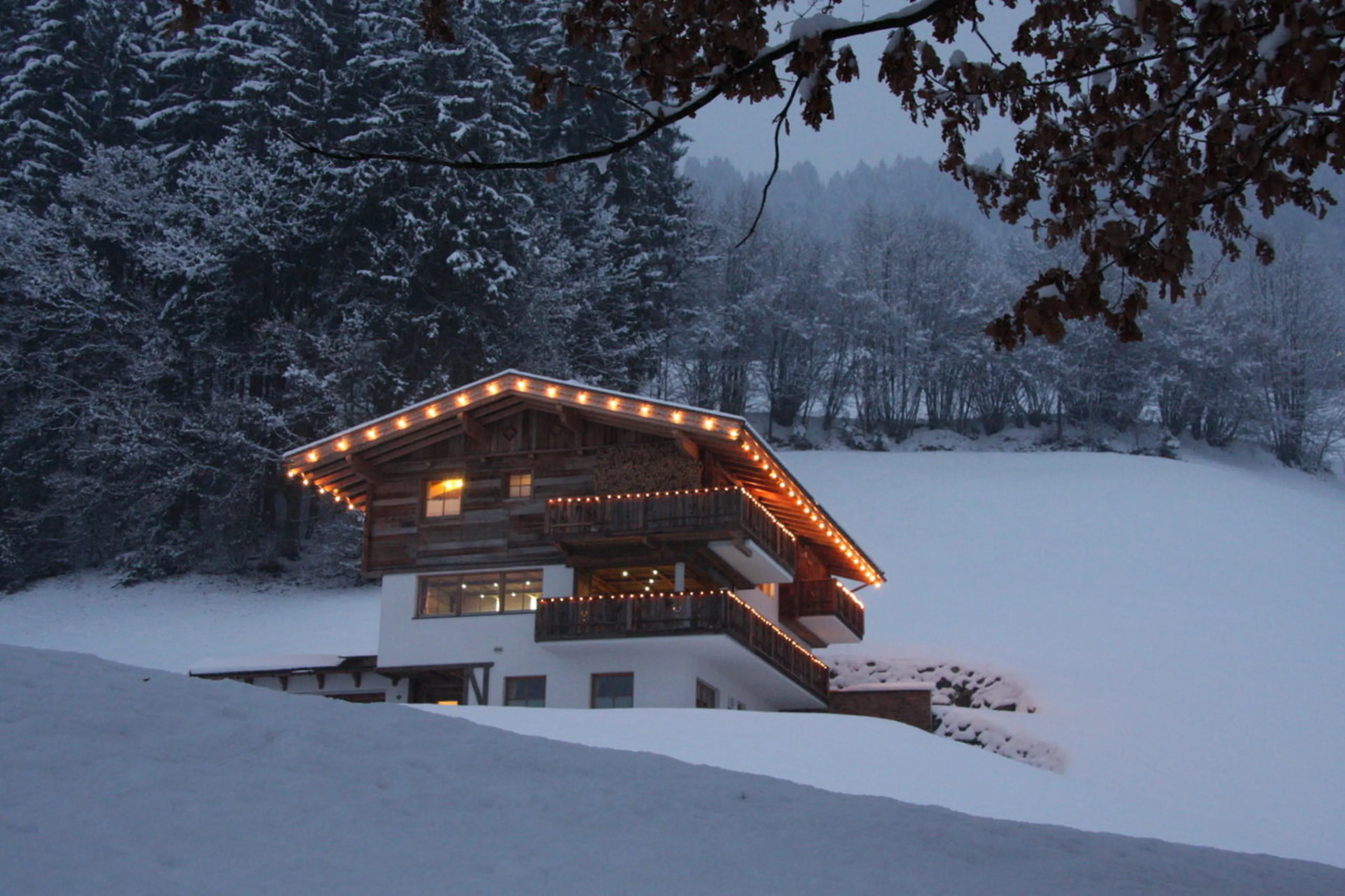 Exterior of Chalet Ziller located on a gentle hill in Zillertal