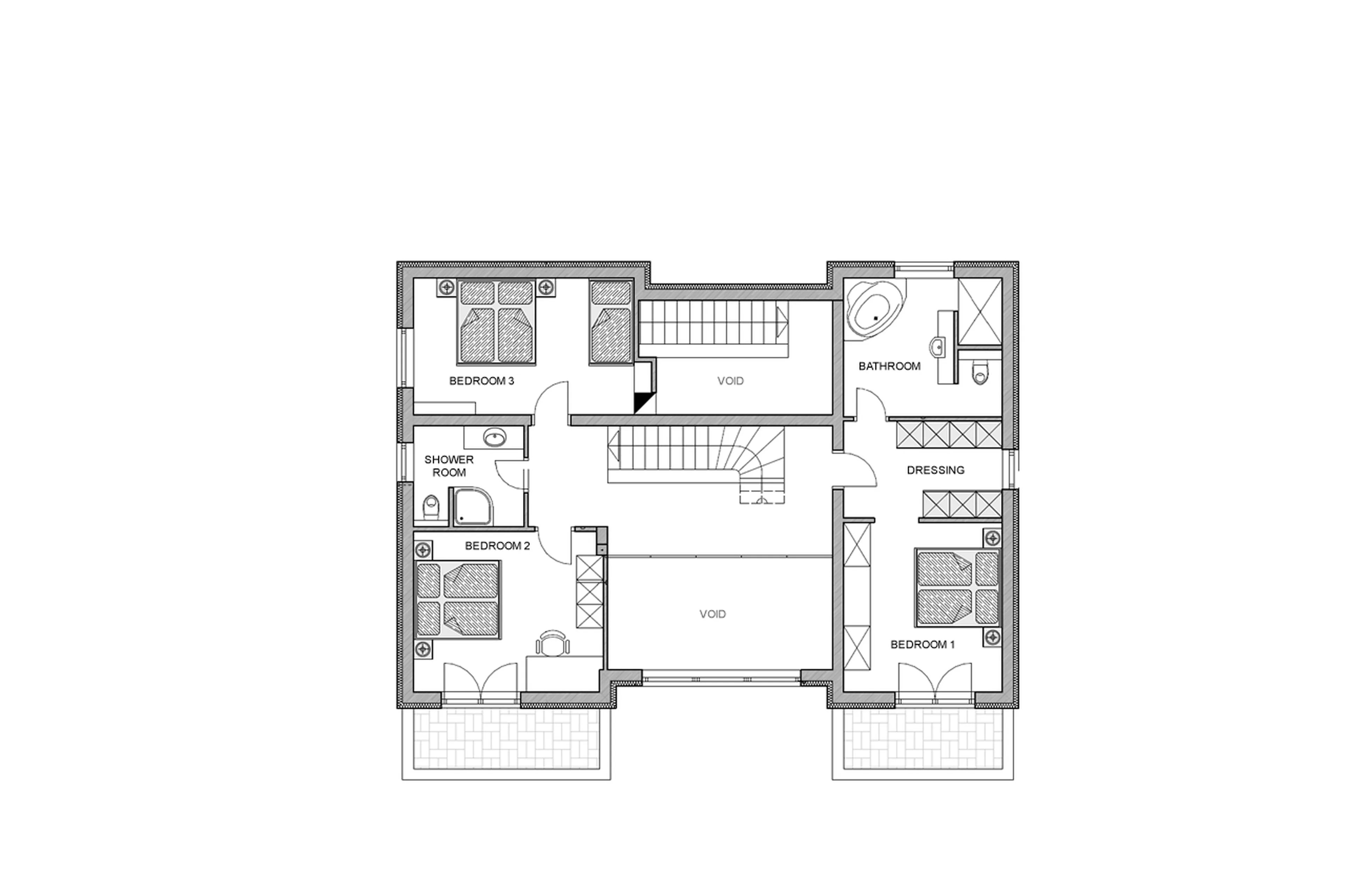 Level 2 floor plan of Chalet Ziller in Zillertal