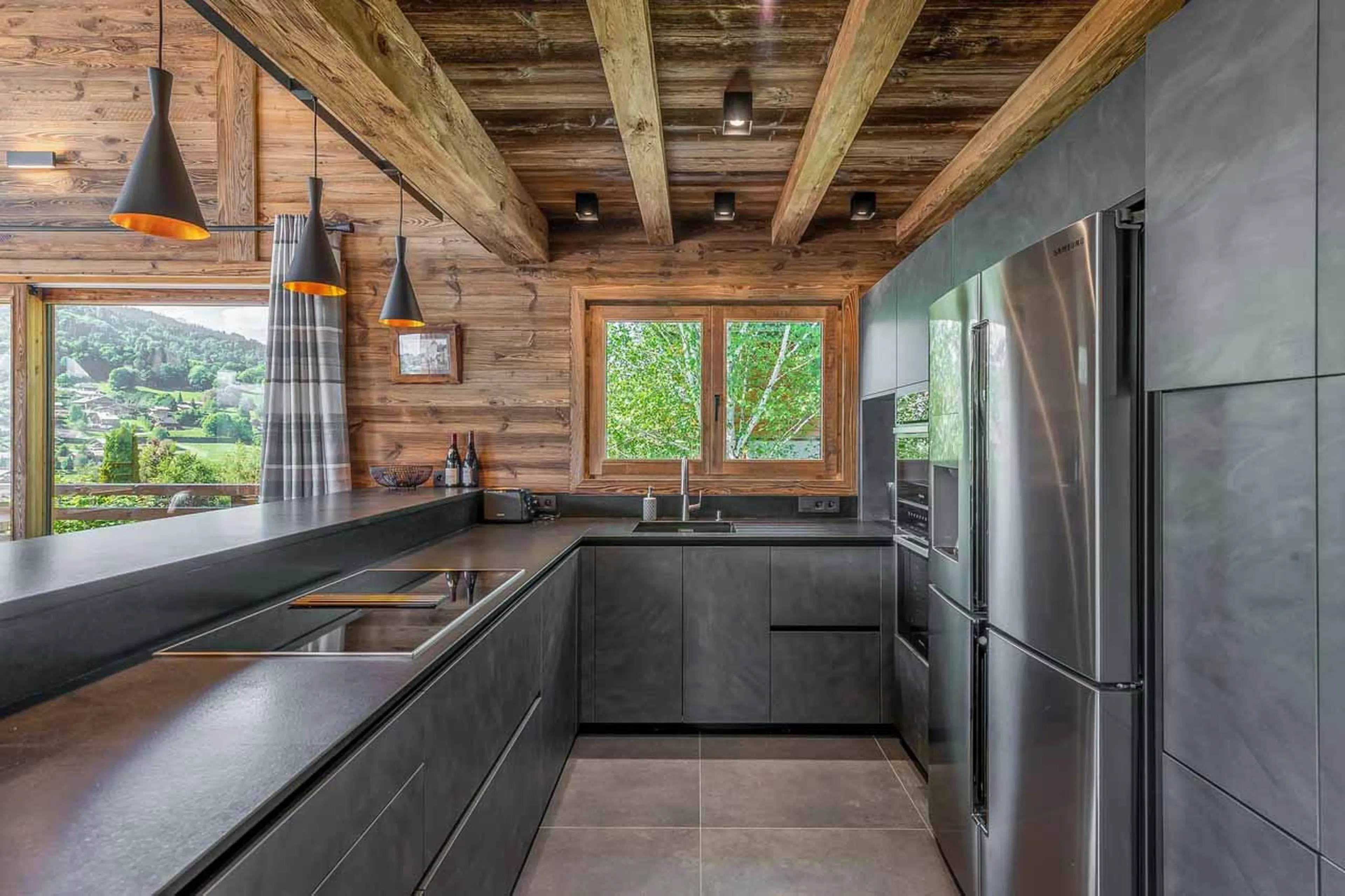 Modern kitchen at Chalet Eastwood in Megeve