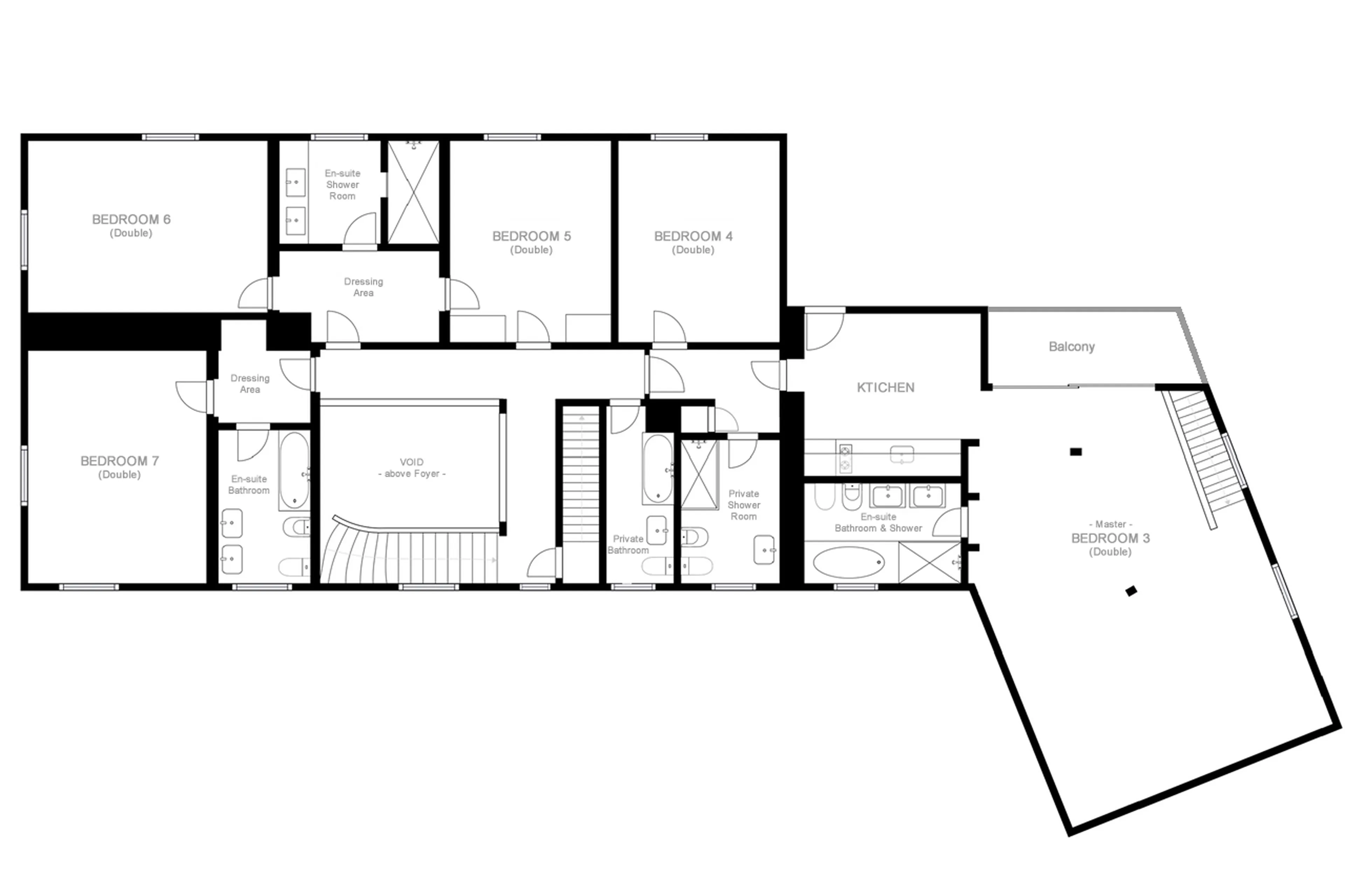 Level 1 floor plan for Chesa Bellaria in St Moritz