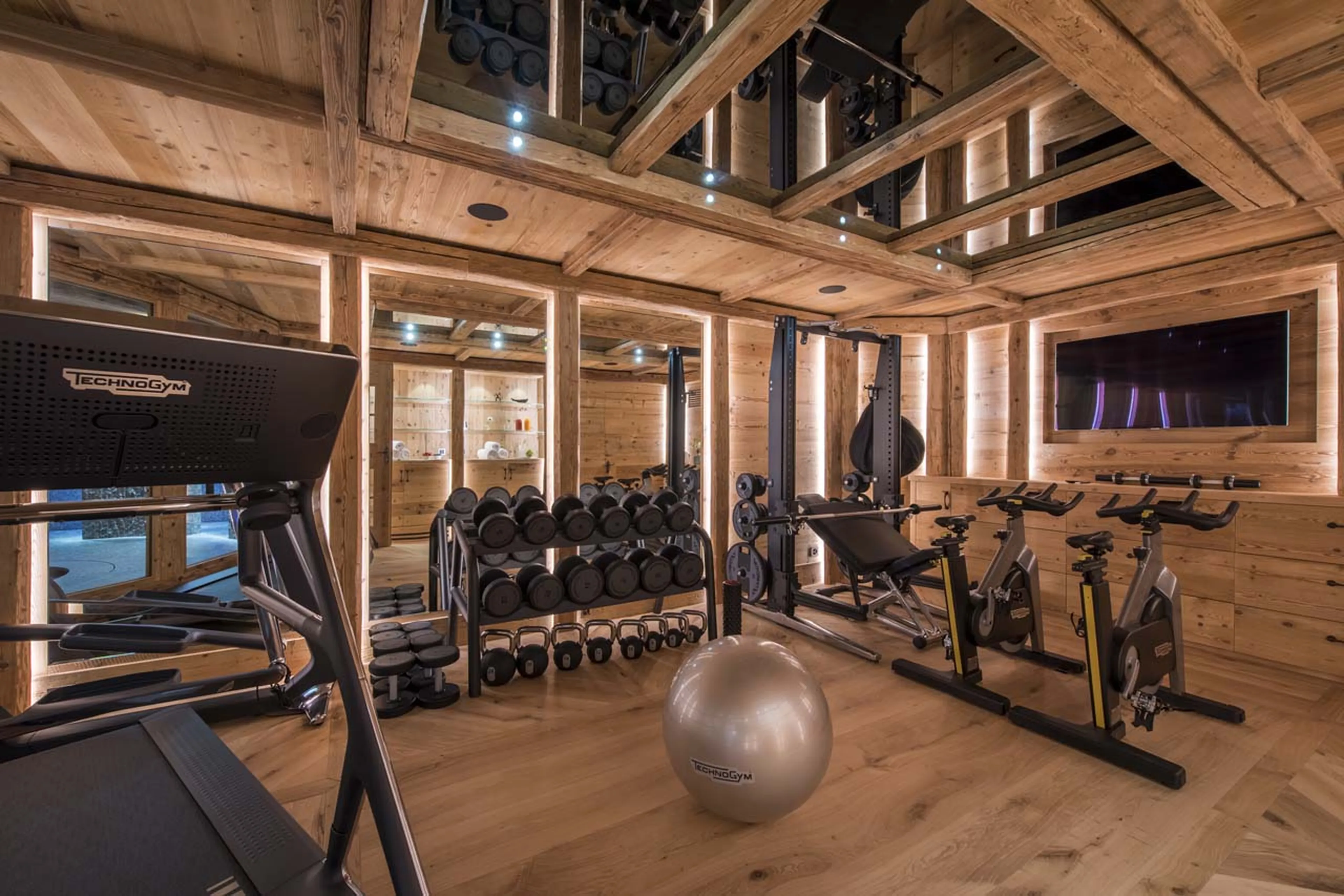 Gym at Chesa El Toula in St Moritz