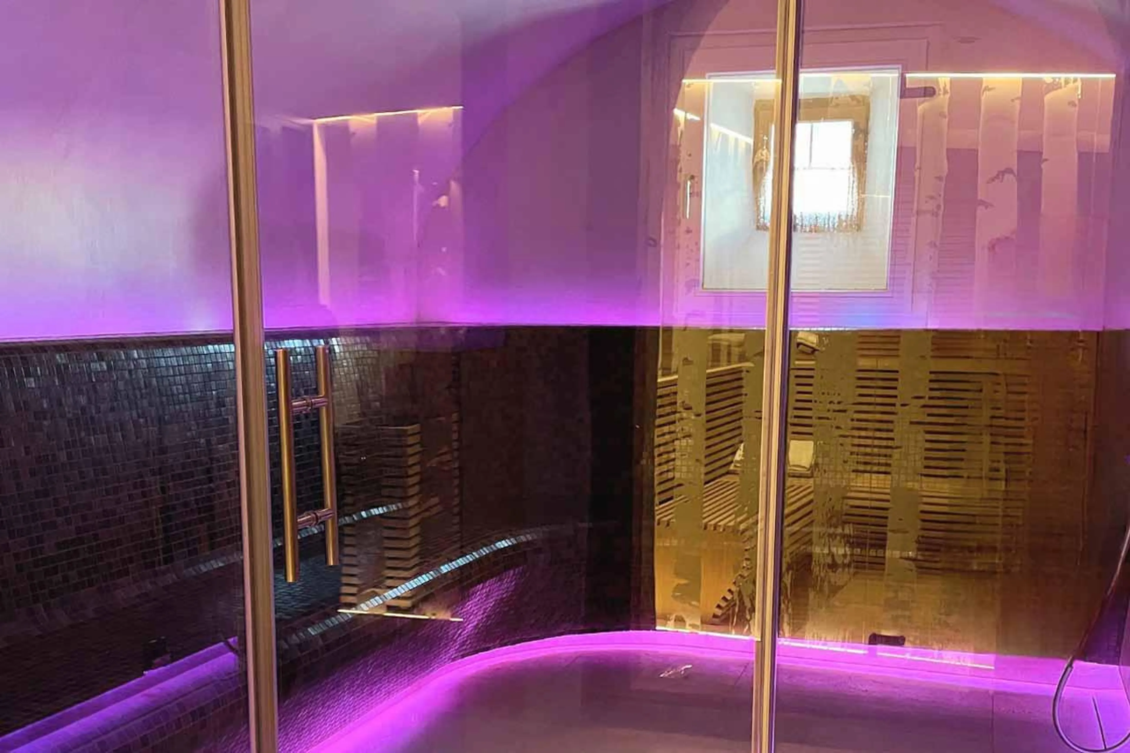 Steam room in Chesa Laret in St Moritz